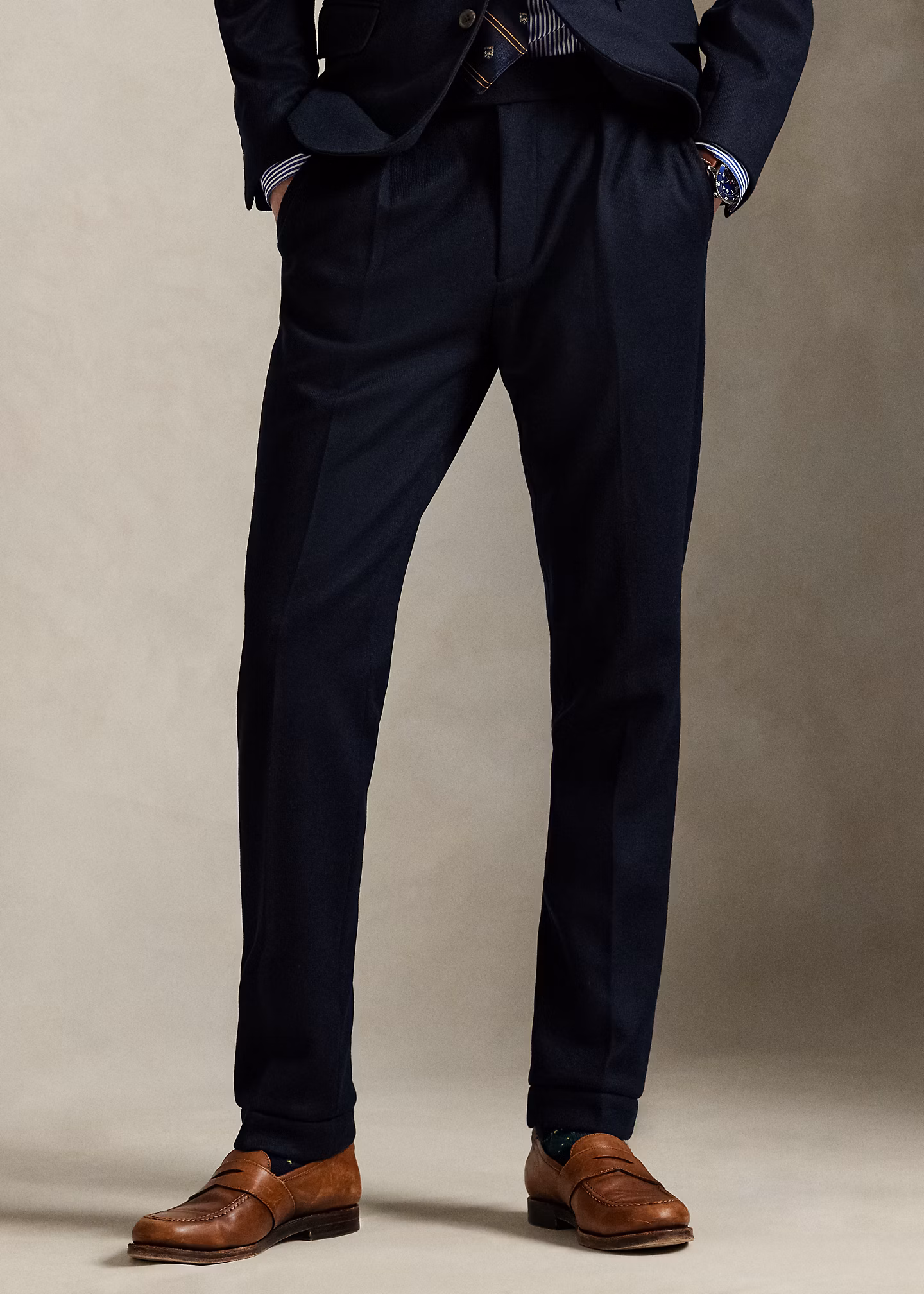 Anzughose aus Strick-Flanell - RALPH LAUREN OUTLET