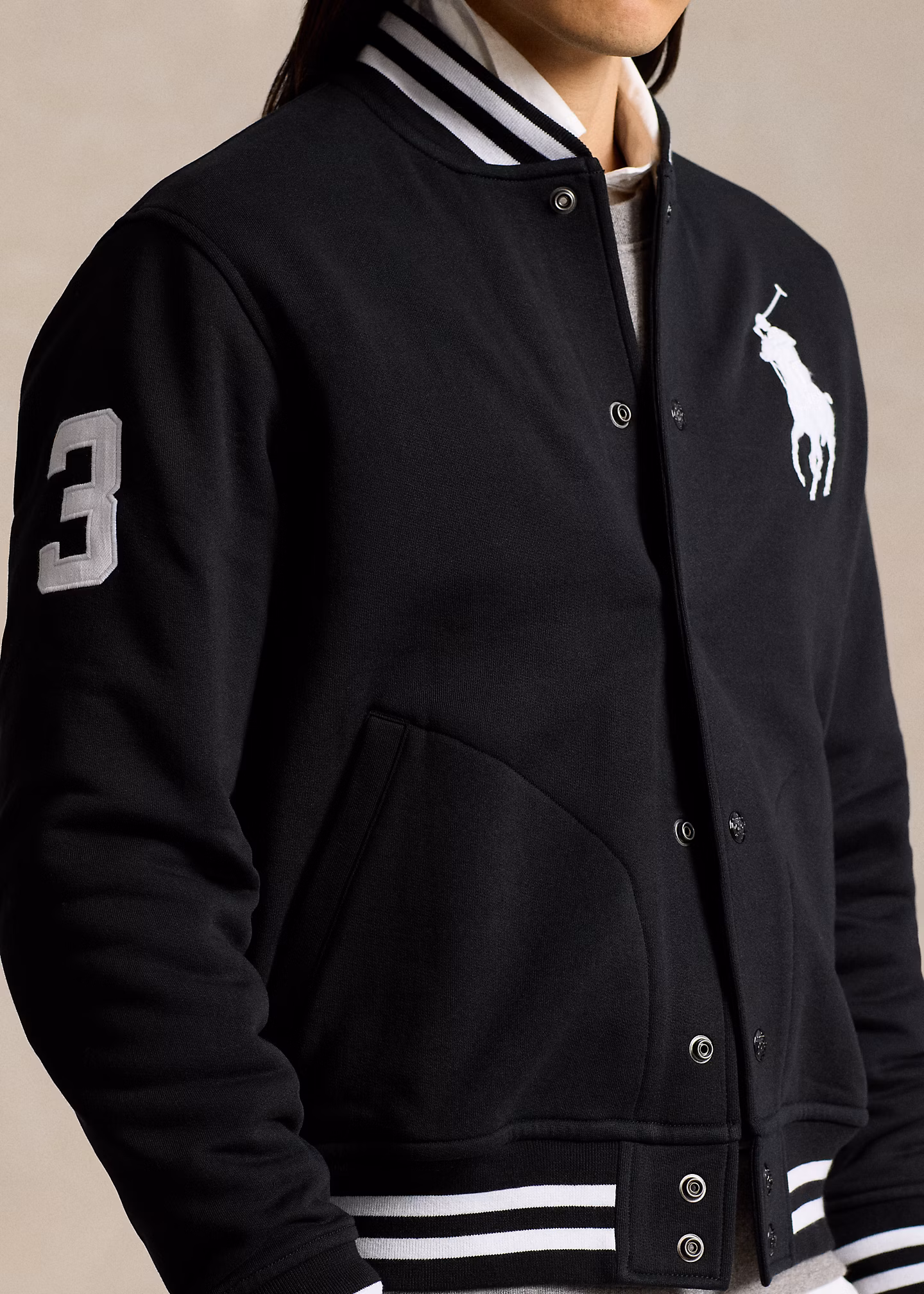 Baseball-Fleecejacke mit Big Pony - RALPH LAUREN OUTLET