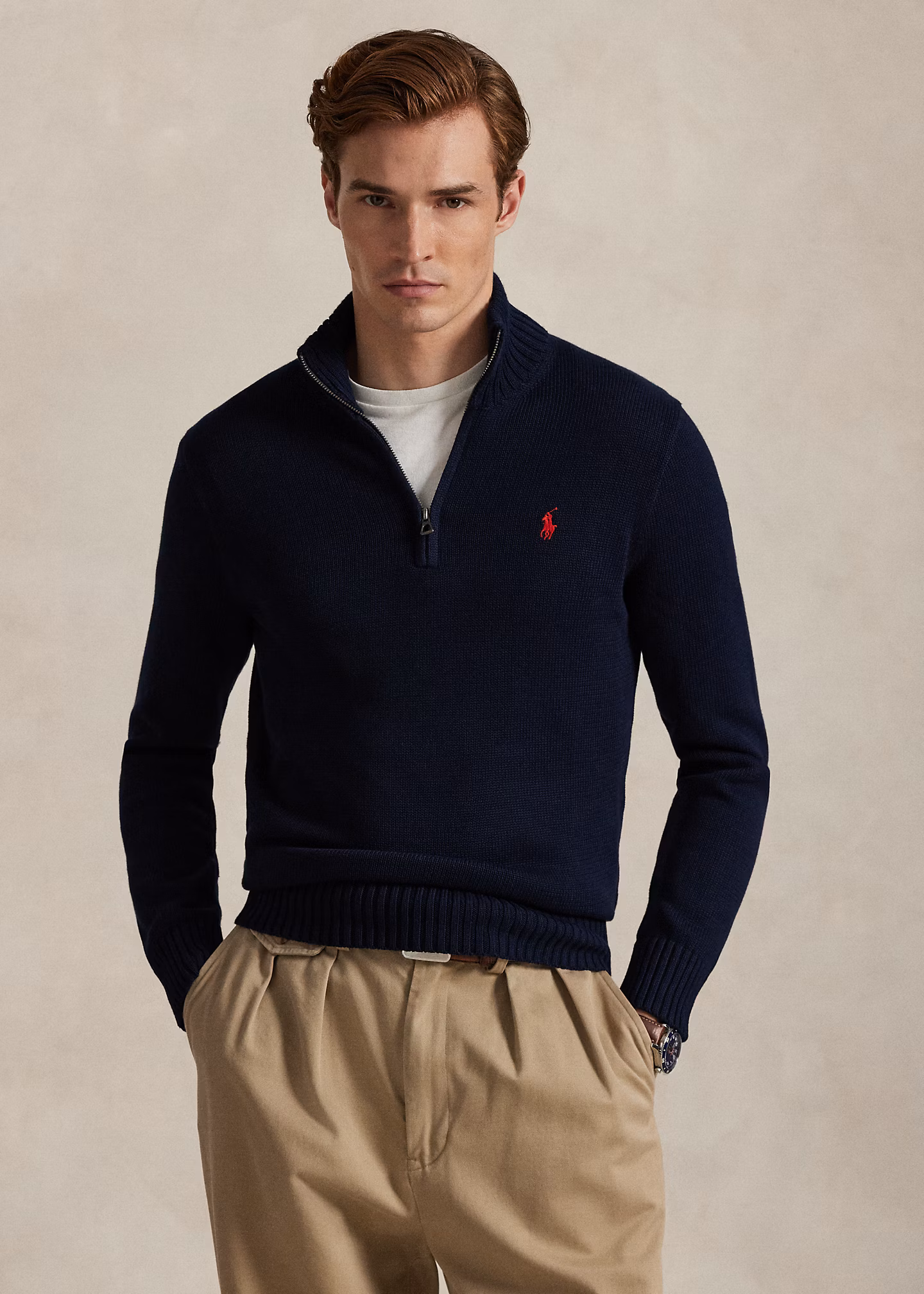 Baumwollpullover mit Halbrollkragen - RALPH LAUREN OUTLET