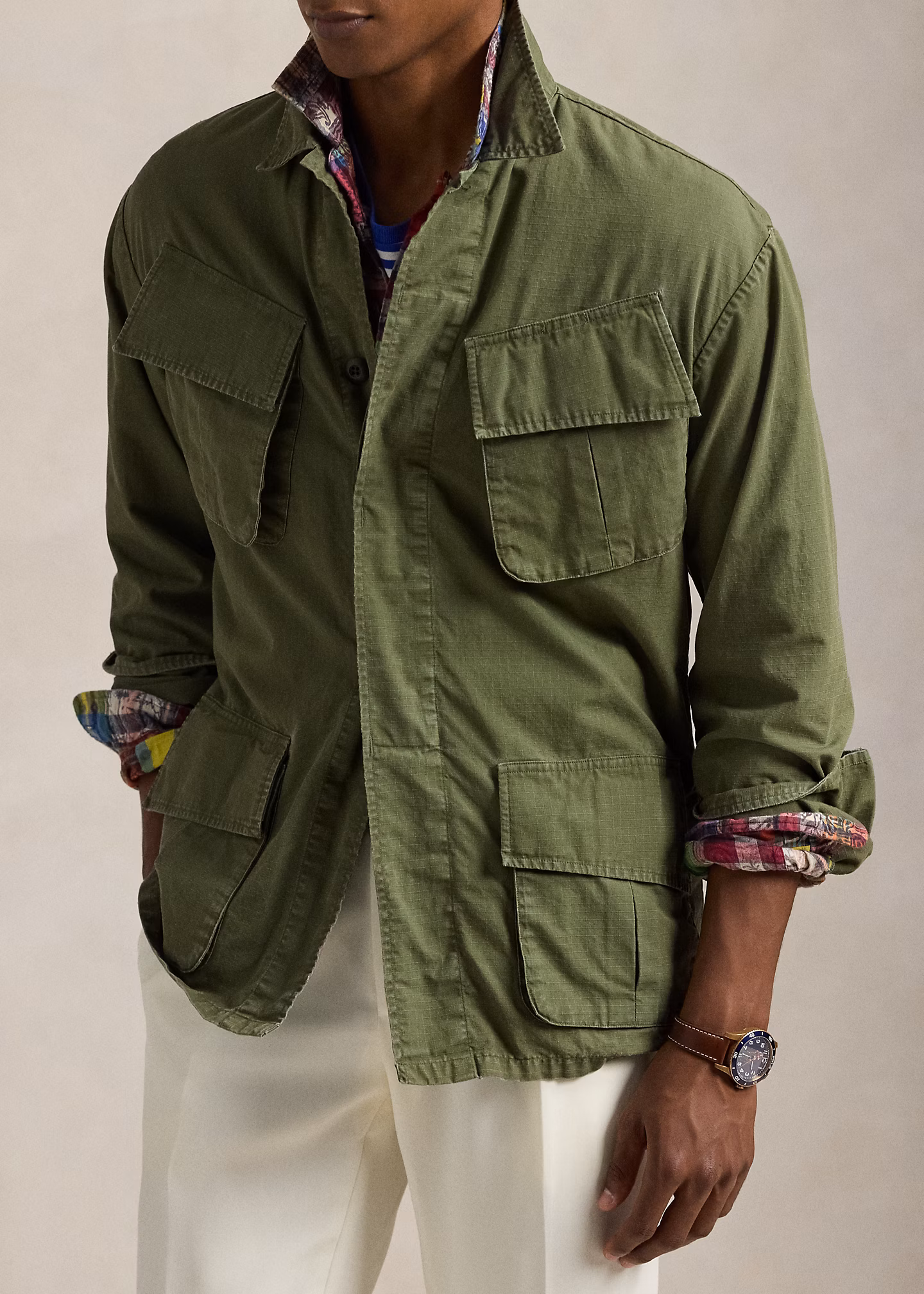 Utility-Hemdjacke aus Ripstop - RALPH LAUREN OUTLET