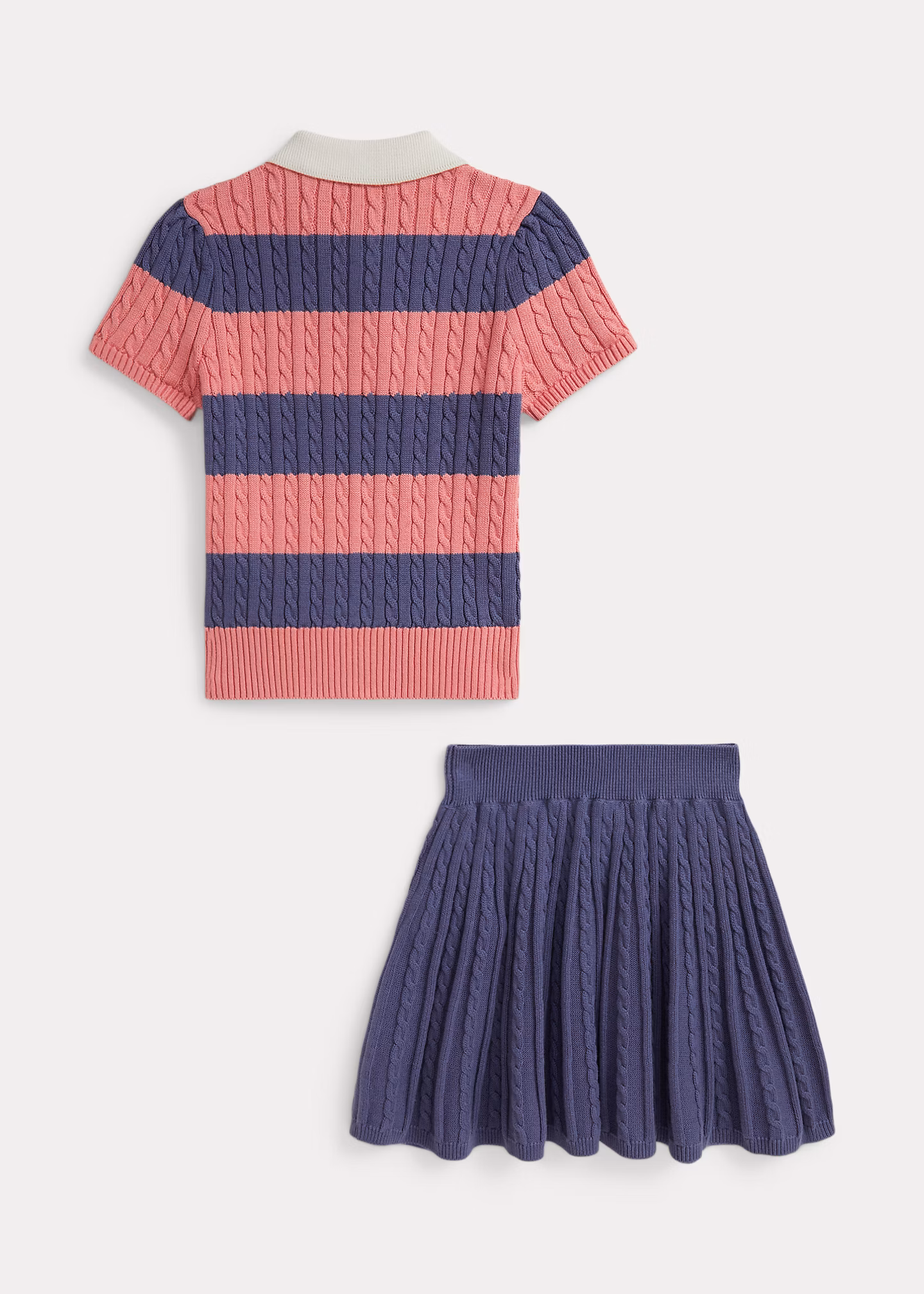 Polo-Pullover und Rock mit Zopfmuster - RALPH LAUREN OUTLET