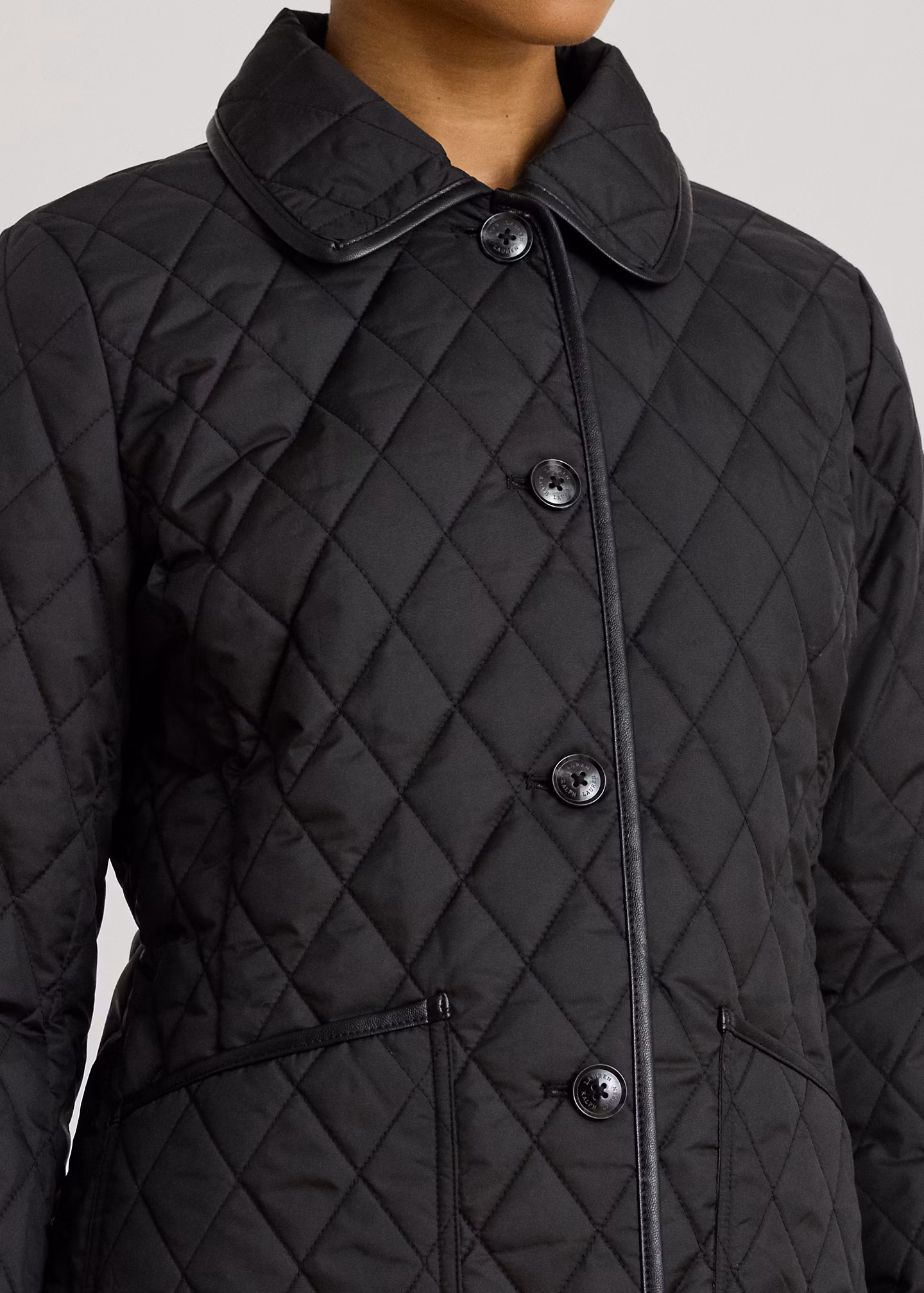 Steppjacke mit Kunstlederbesatz - RALPH LAUREN OUTLET