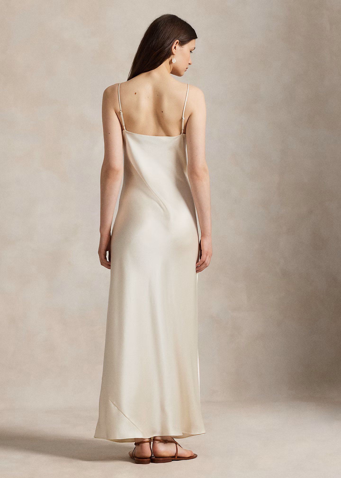 Trägerkleid aus beidseitigem Satin - RALPH LAUREN OUTLET