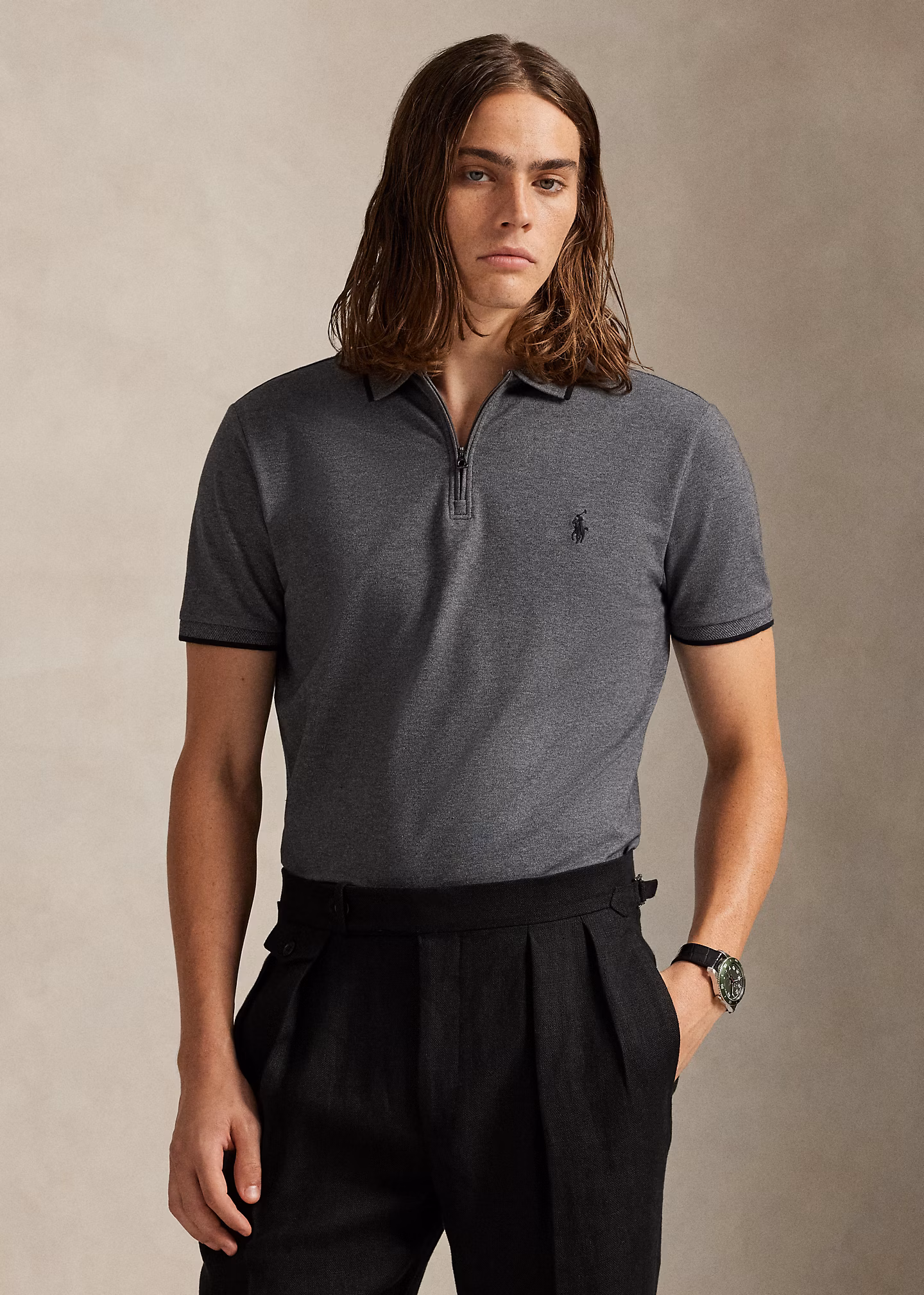 Custom-Slim-Fit Piqué-Poloshirt - RALPH LAUREN OUTLET