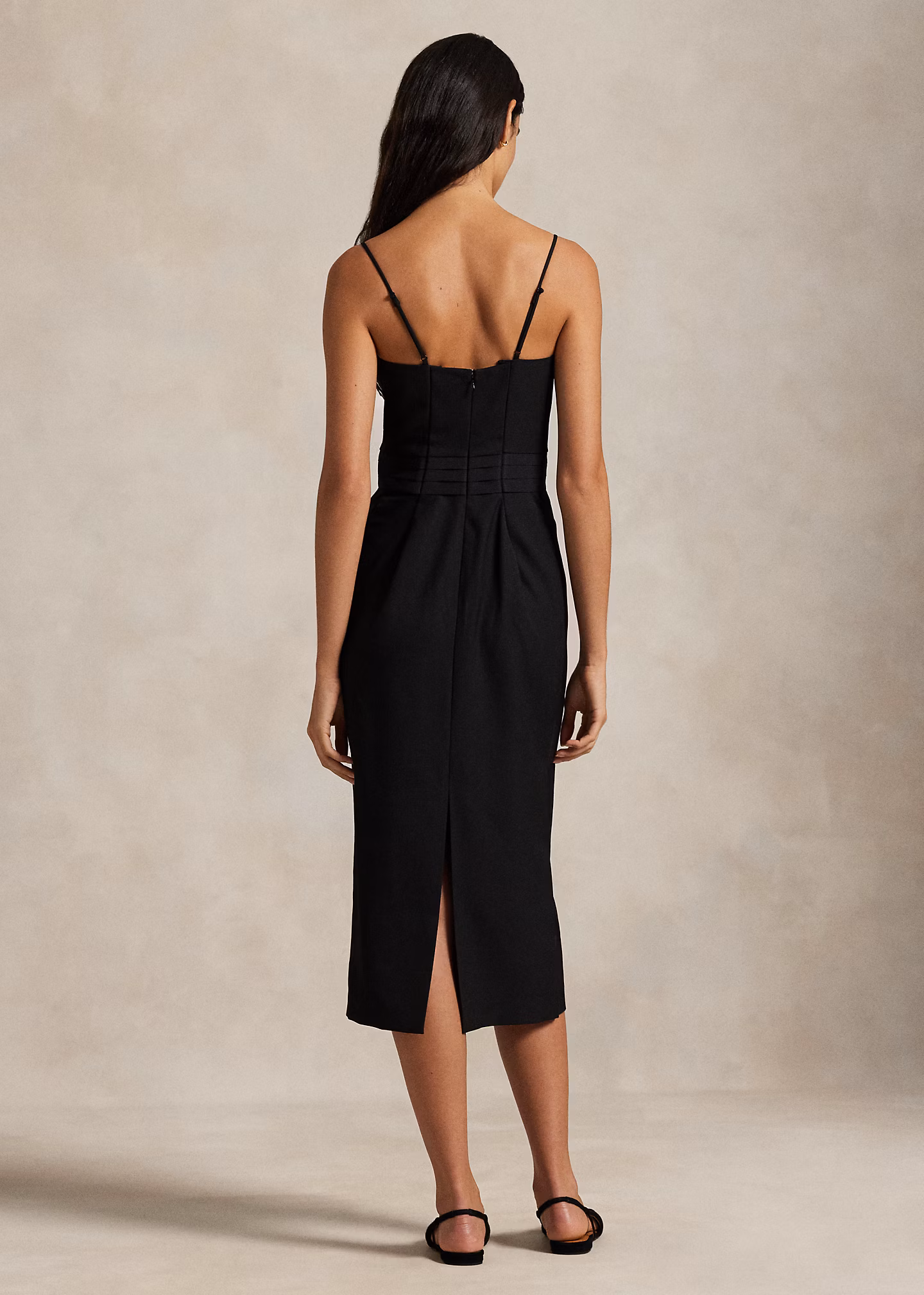 Cocktailkleid aus Wolle mit Seidenbesatz - RALPH LAUREN OUTLET