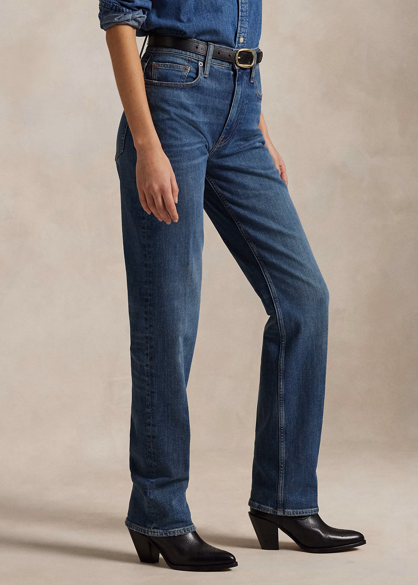 Straight-Fit Jeans mit hoher Leibhöhe - RALPH LAUREN OUTLET