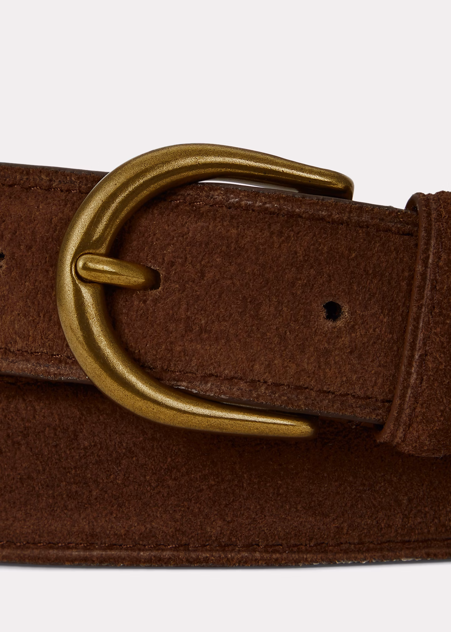 Wildledergürtel mit Messingschnalle - RALPH LAUREN OUTLET