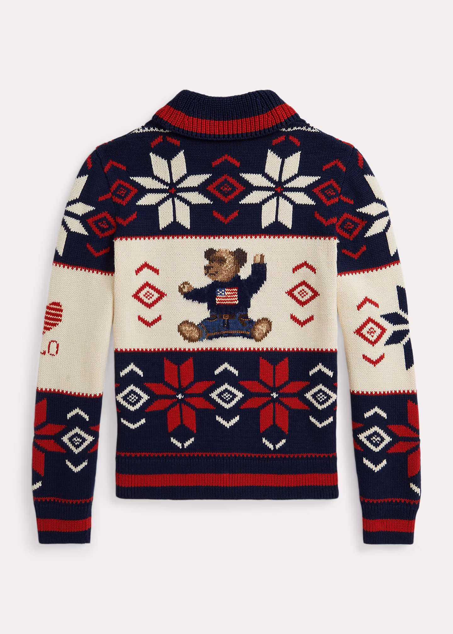 Baumwollstrickjacke mit Polo Bear - RALPH LAUREN OUTLET