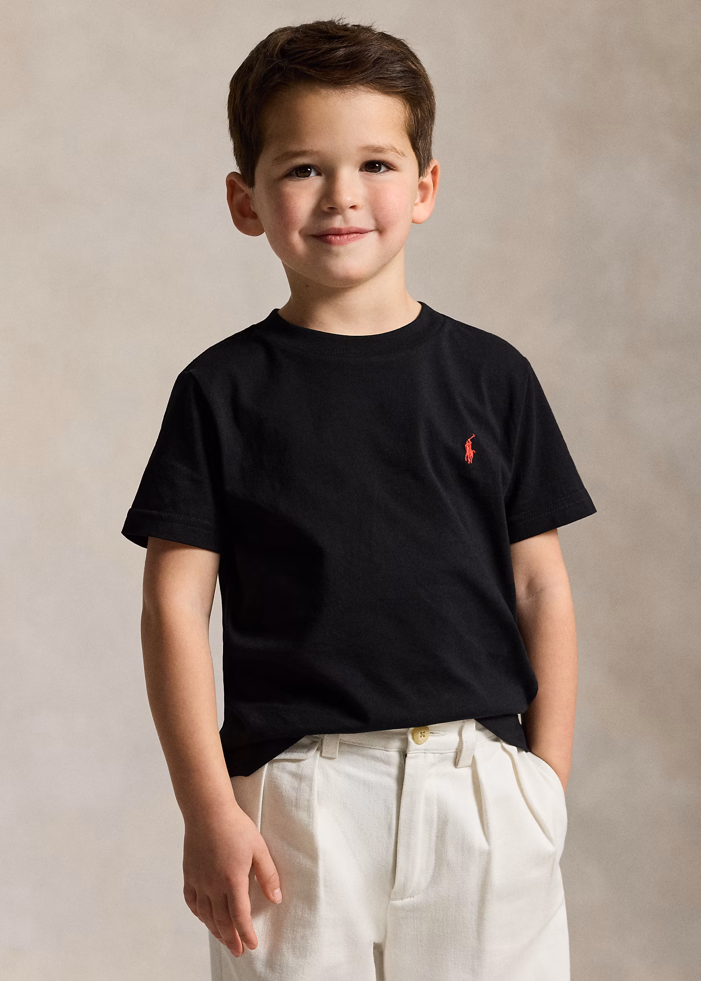 Rundhals-T-Shirt aus Baumwolljersey - RALPH LAUREN OUTLET