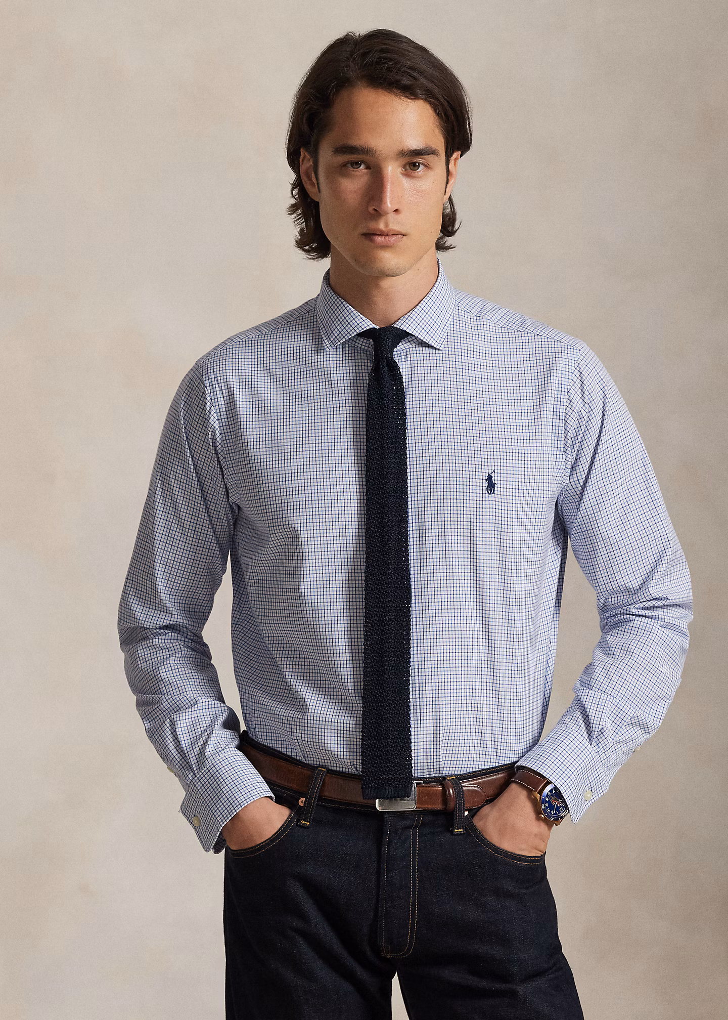 Kariertes Custom-Fit Hemd aus Popeline - RALPH LAUREN OUTLET