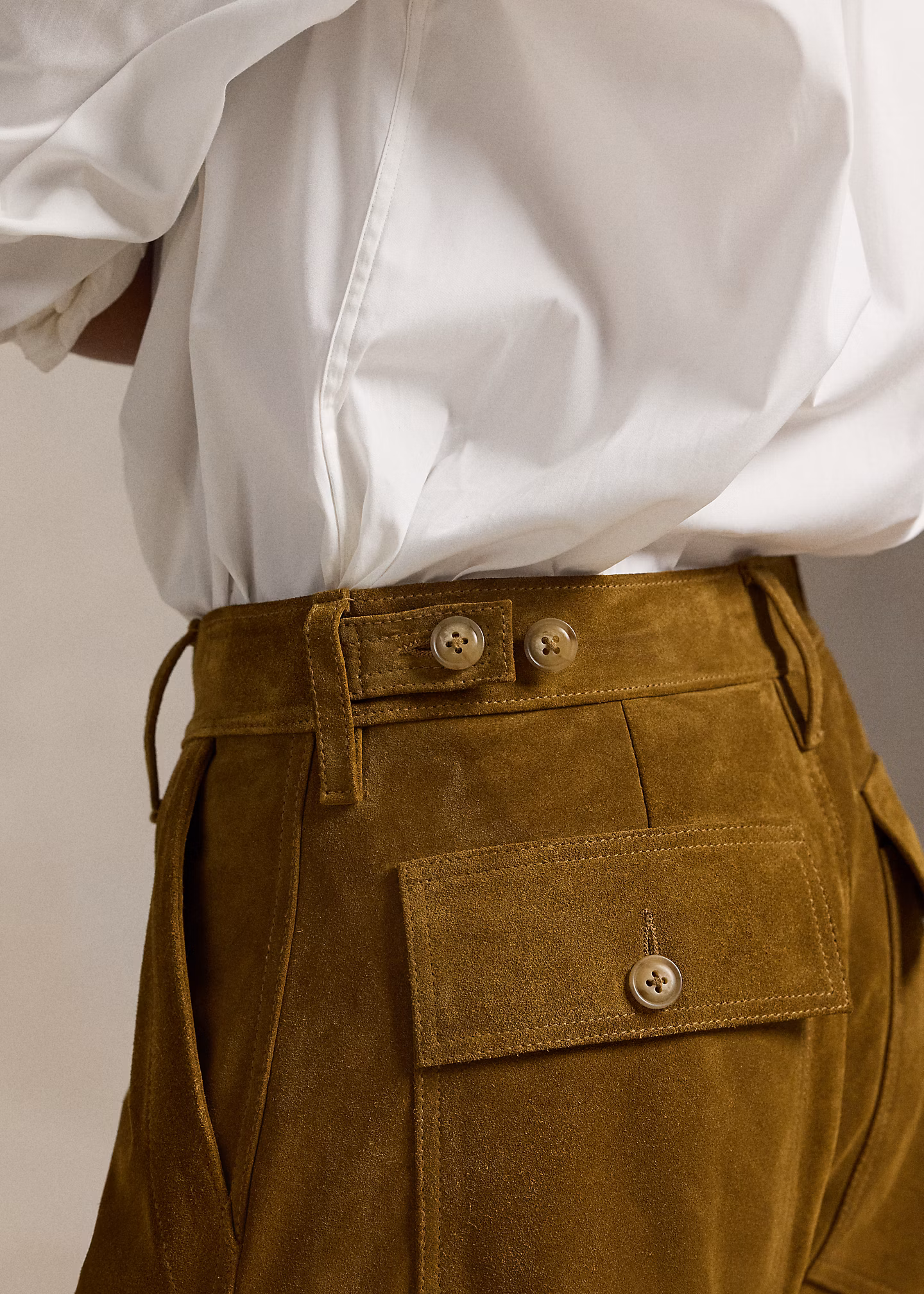 7/8-Wildlederhose Ricky mit weitem Bein - RALPH LAUREN OUTLET