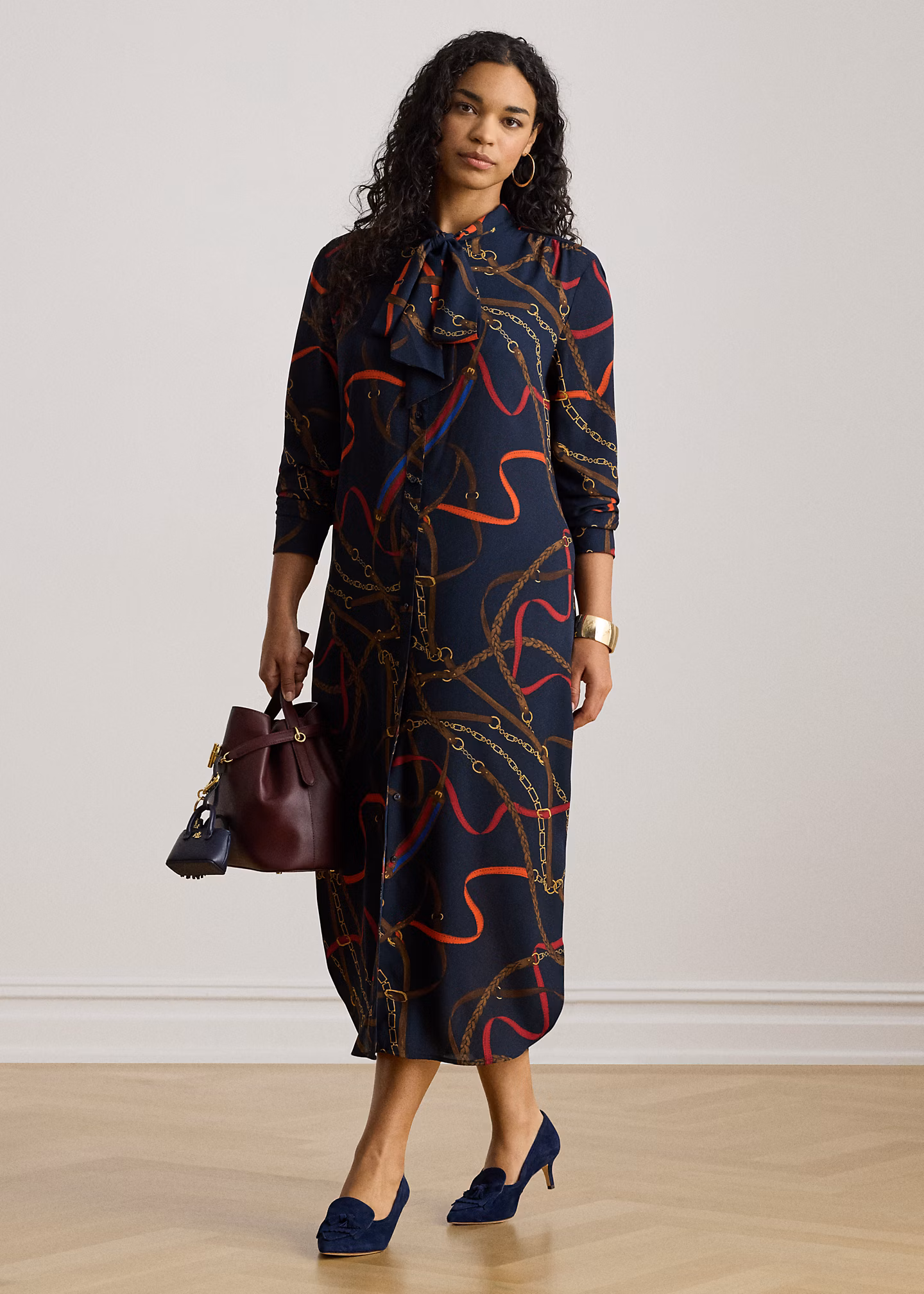 Georgette-Hemdkleid mit Schleife - RALPH LAUREN OUTLET