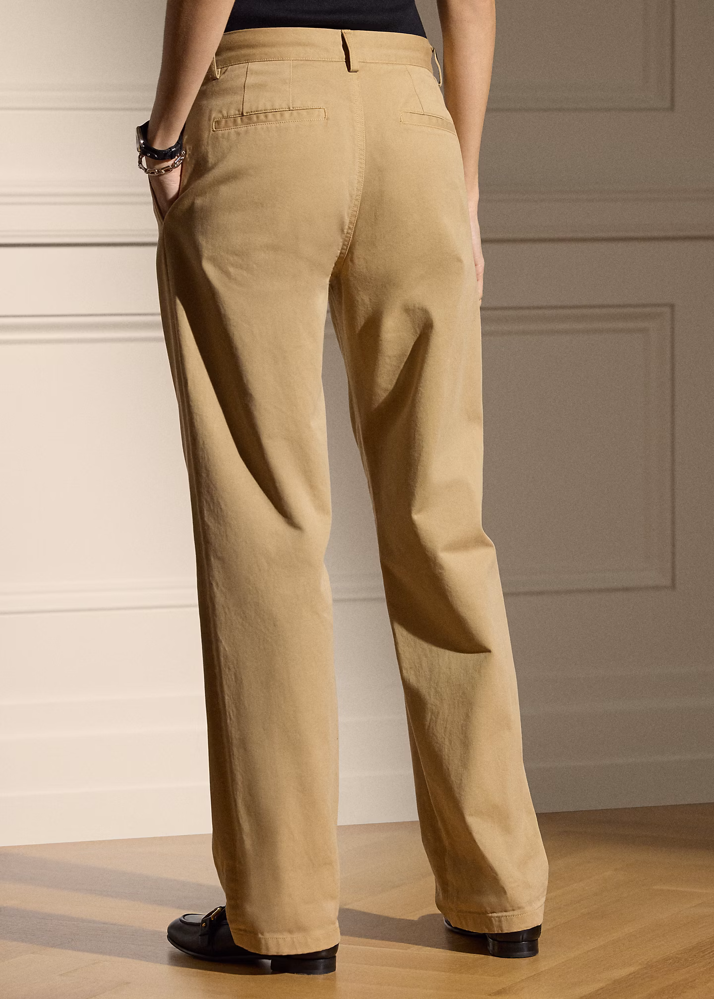 Baumwoll-Chinohose Fallon mit Falten - RALPH LAUREN OUTLET