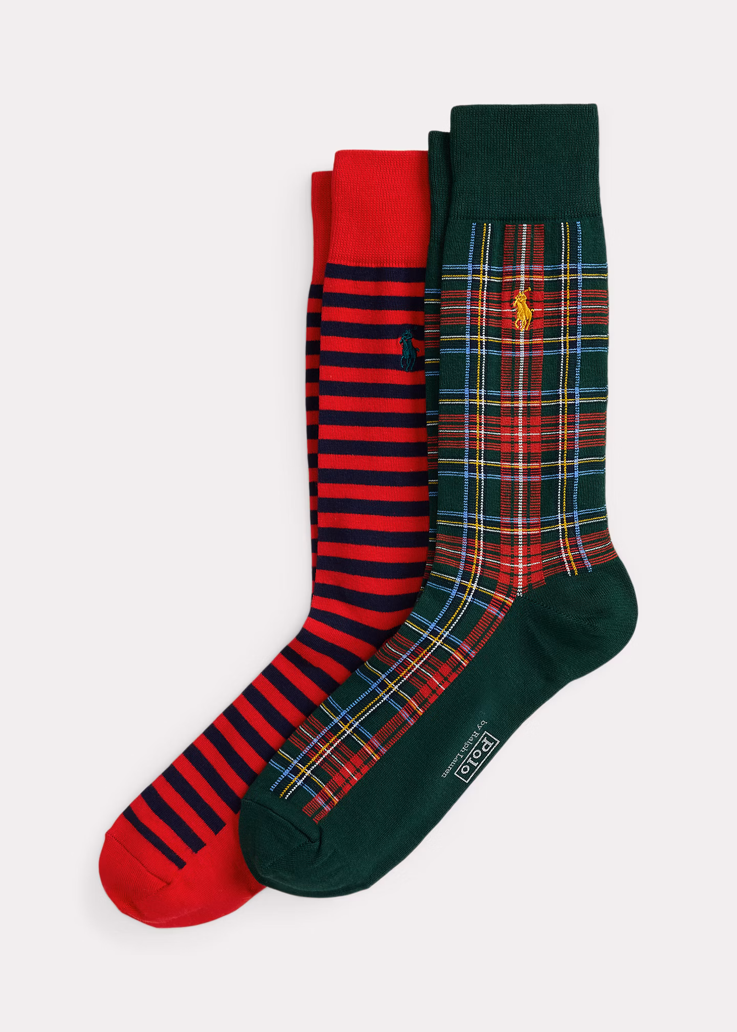 Gestreifte und karierte Anzugsocken - RALPH LAUREN OUTLET