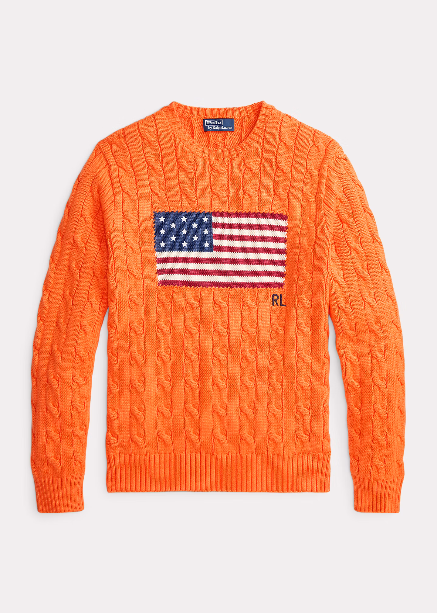Pullover mit Zopfmuster und US-Flagge - RALPH LAUREN OUTLET