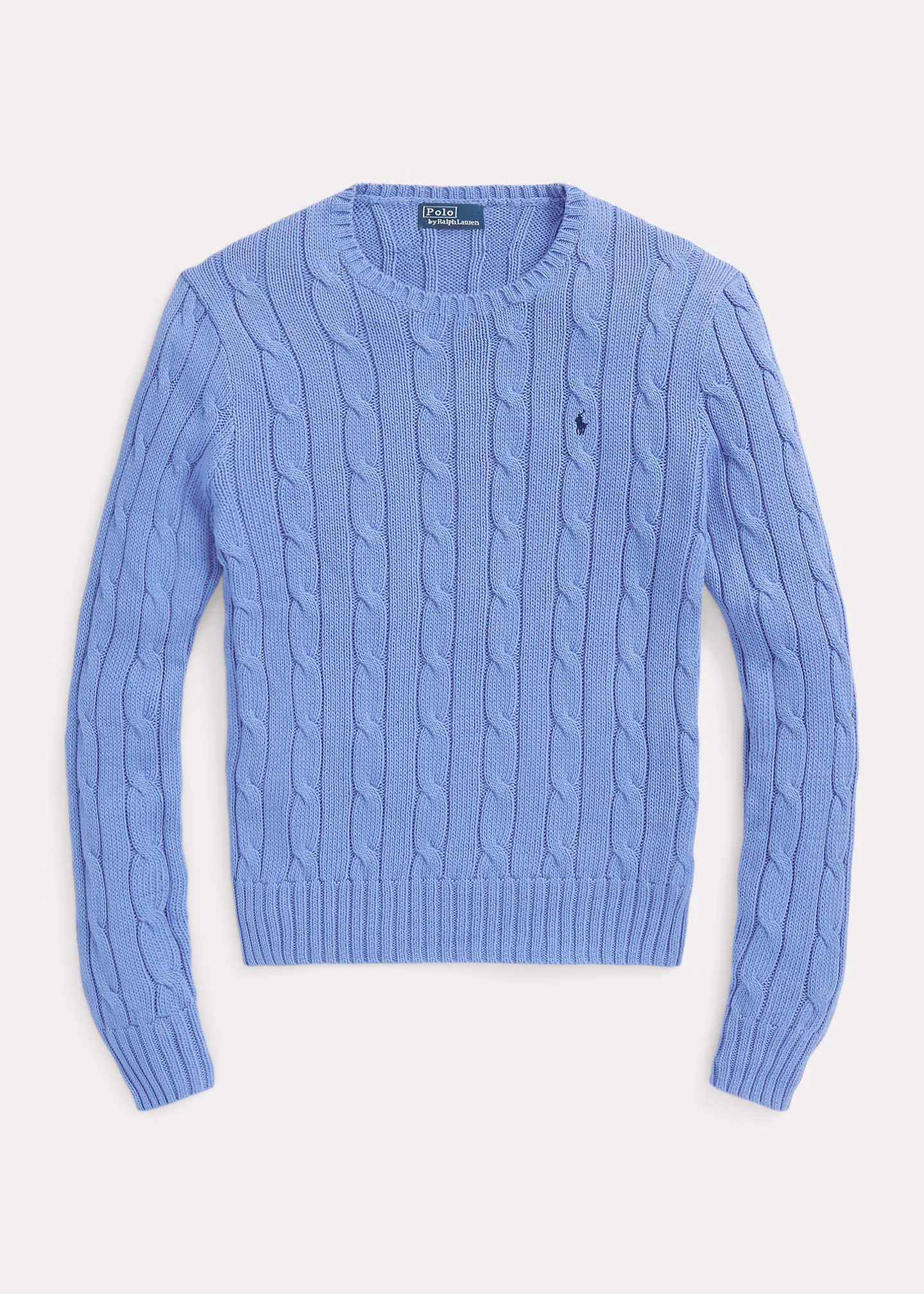 Baumwoll-Rundhalspullover mit Zopfmuster - RALPH LAUREN OUTLET