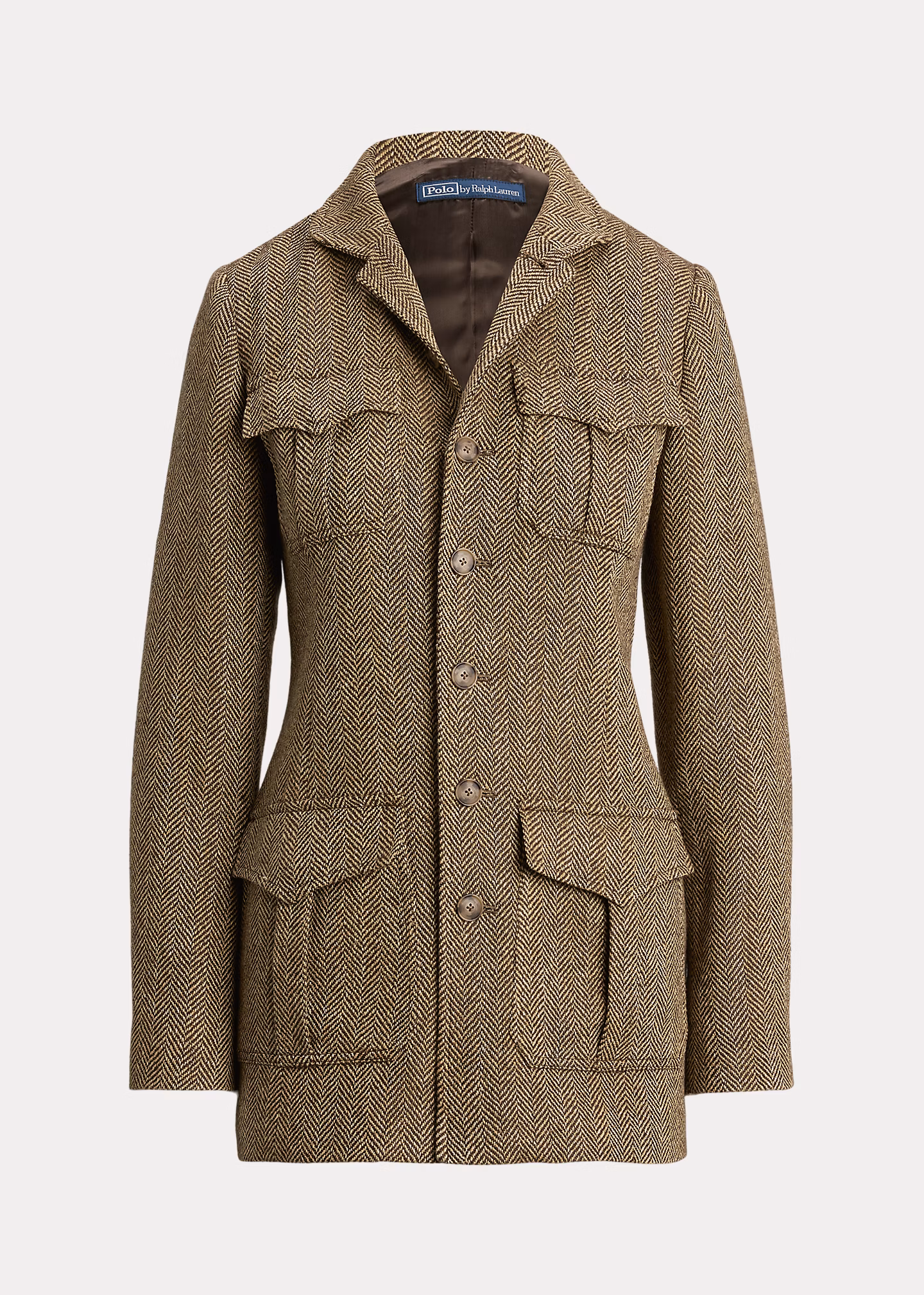 Fischgrat-Jacke mit Schornsteinkragen - RALPH LAUREN OUTLET