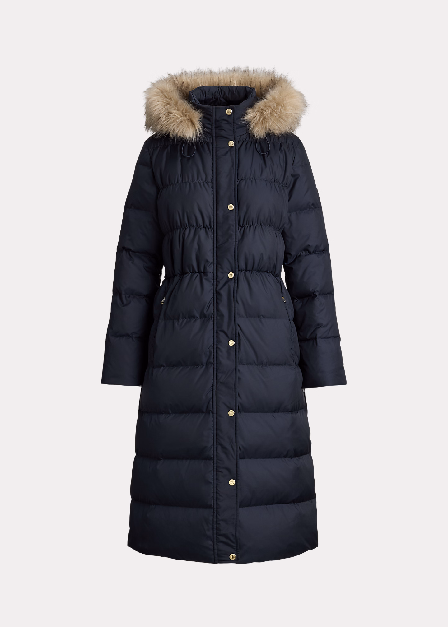 Daunenmantel mit Kapuze und Kunstpelz - RALPH LAUREN OUTLET