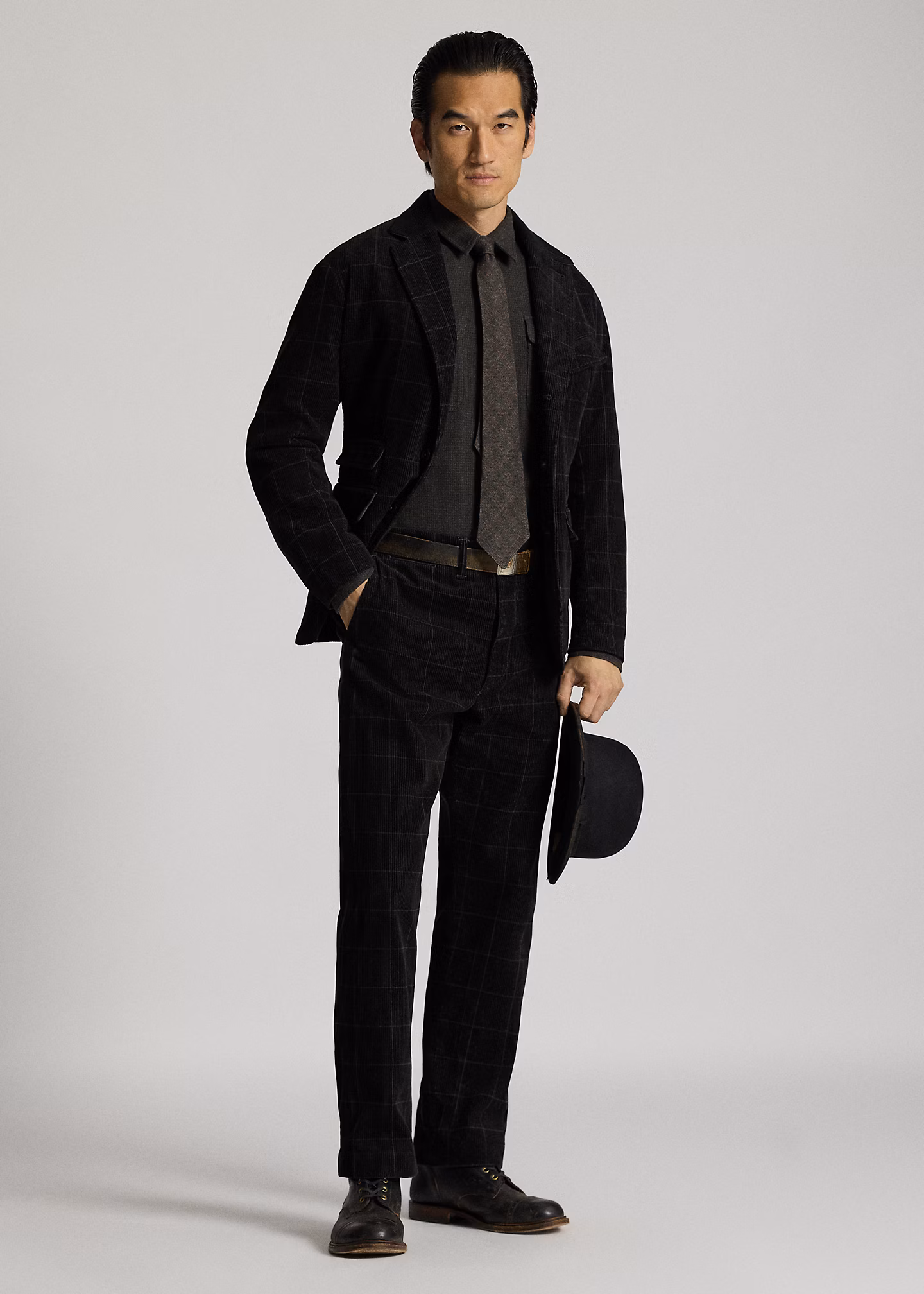 Kordsamt-Offiziershose mit Karomuster - RALPH LAUREN OUTLET