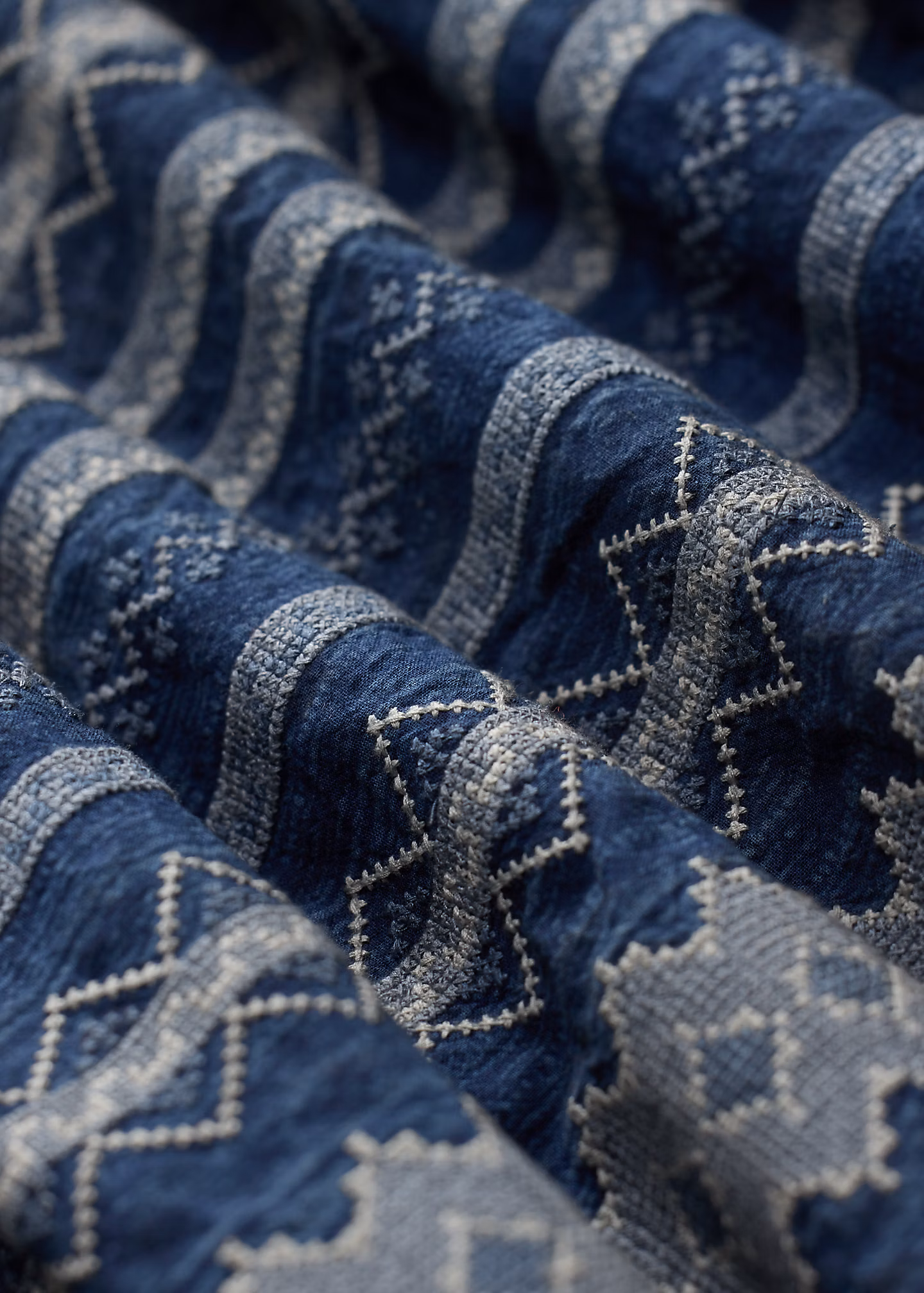 Besticktes Baumwollkleid in Indigo - RALPH LAUREN OUTLET