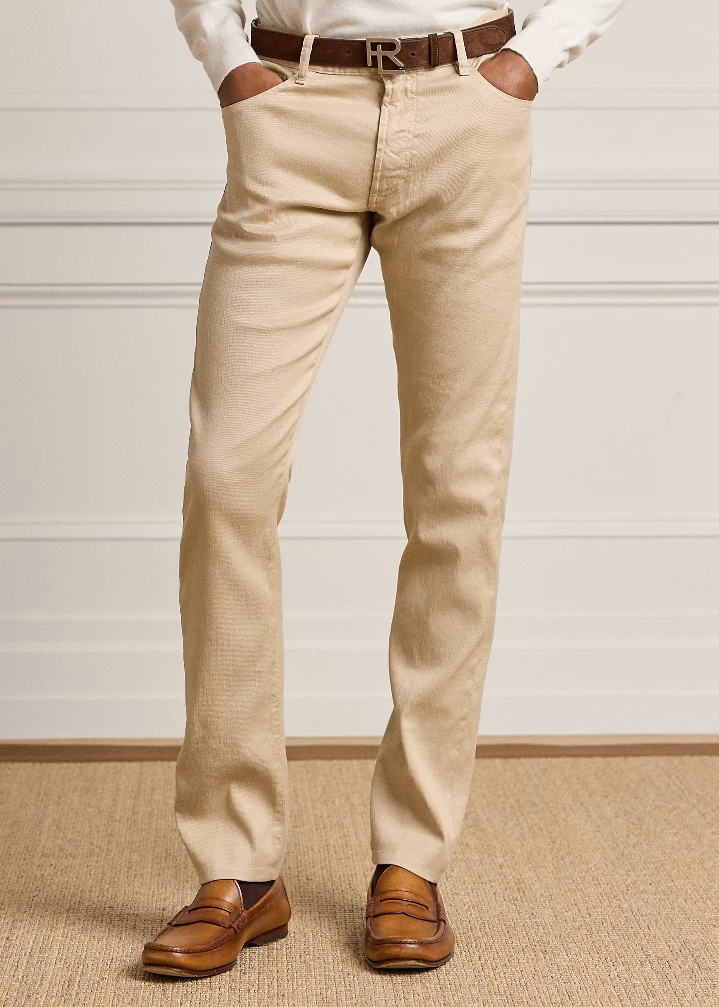 Slim-Fit Stretchjeans mit Leinen - RALPH LAUREN OUTLET