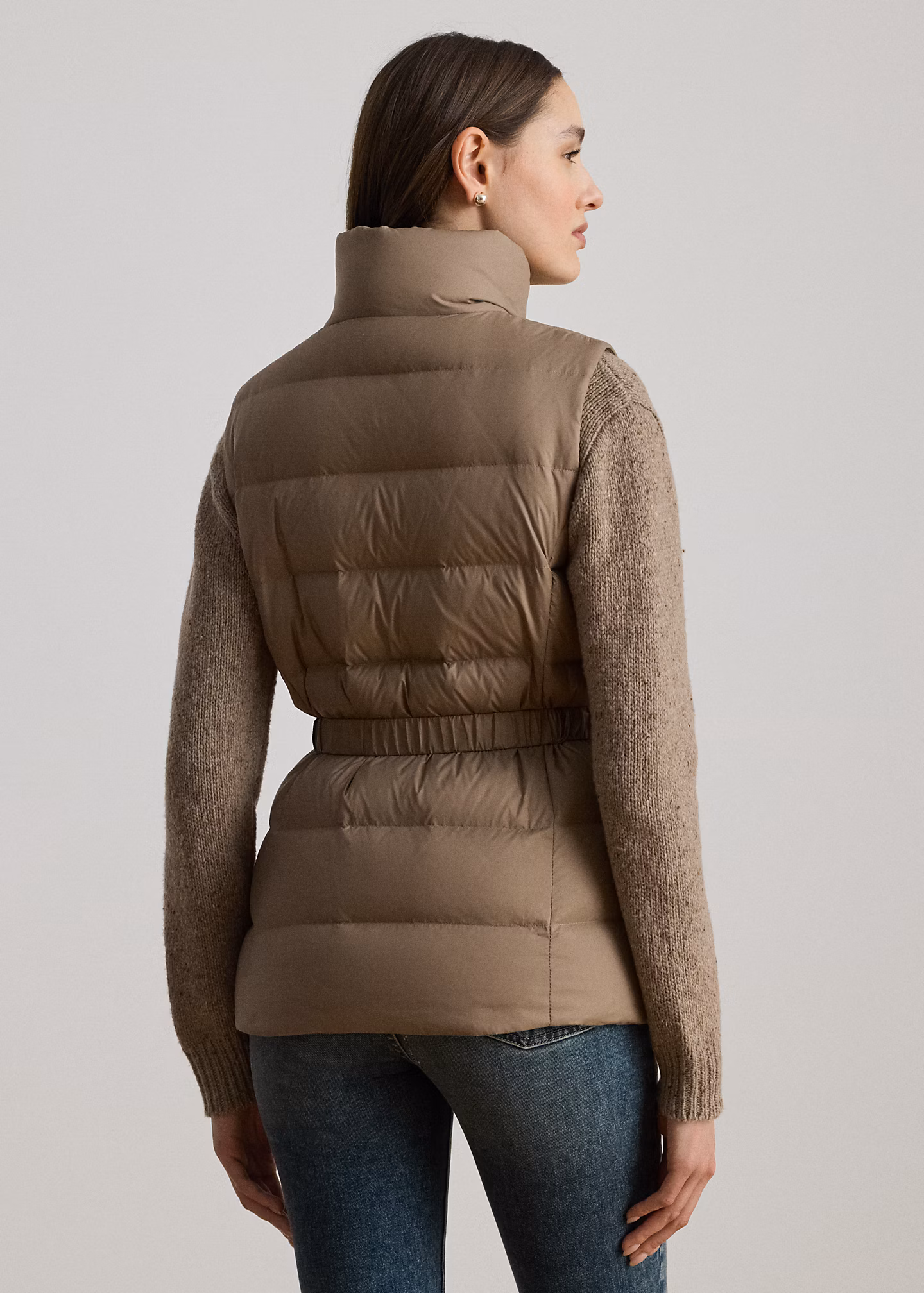 Doppelt gesteppte Daunenweste mit Gürtel - RALPH LAUREN OUTLET