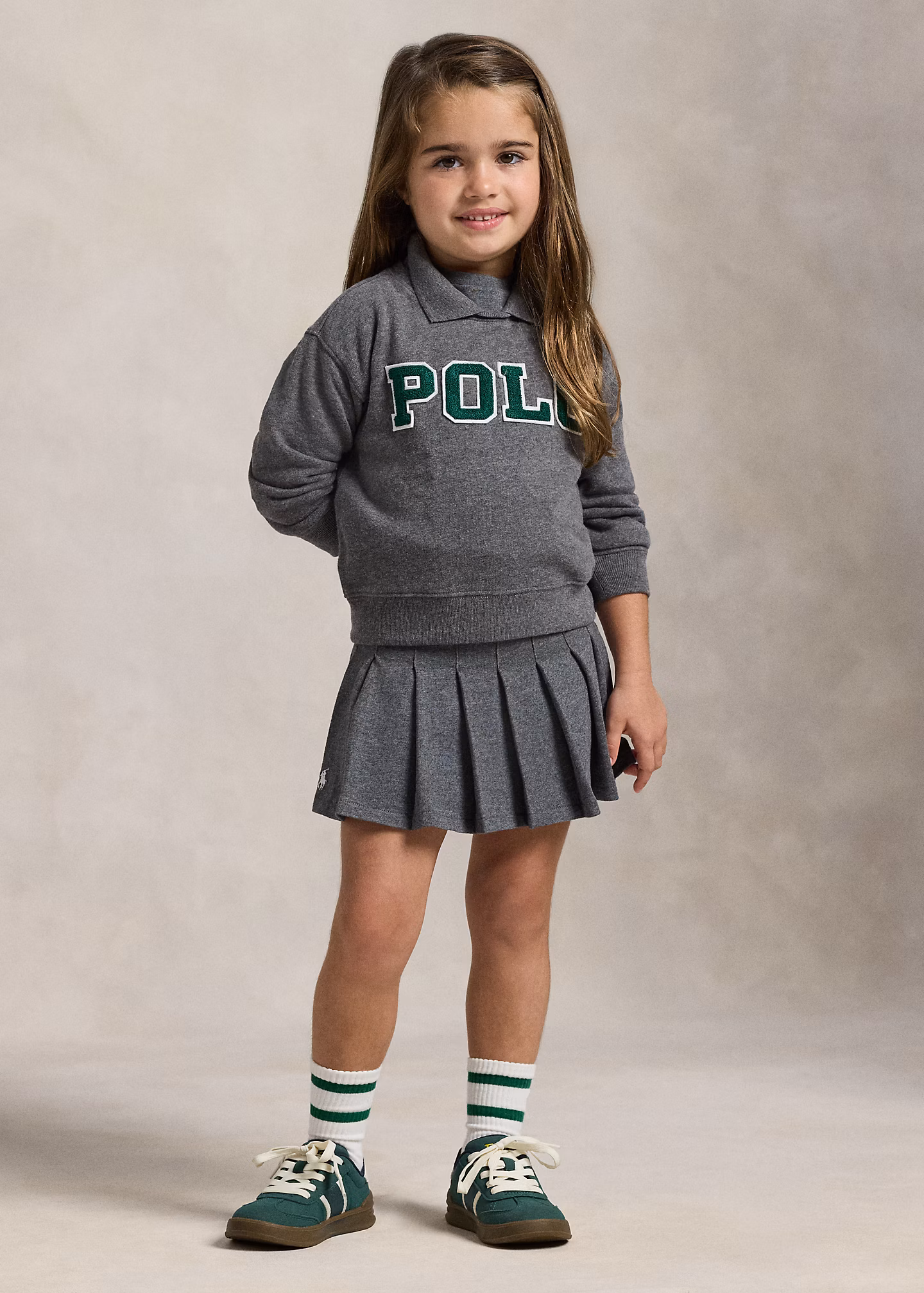 Skort aus Baumwolljersey mit Falten - RALPH LAUREN OUTLET