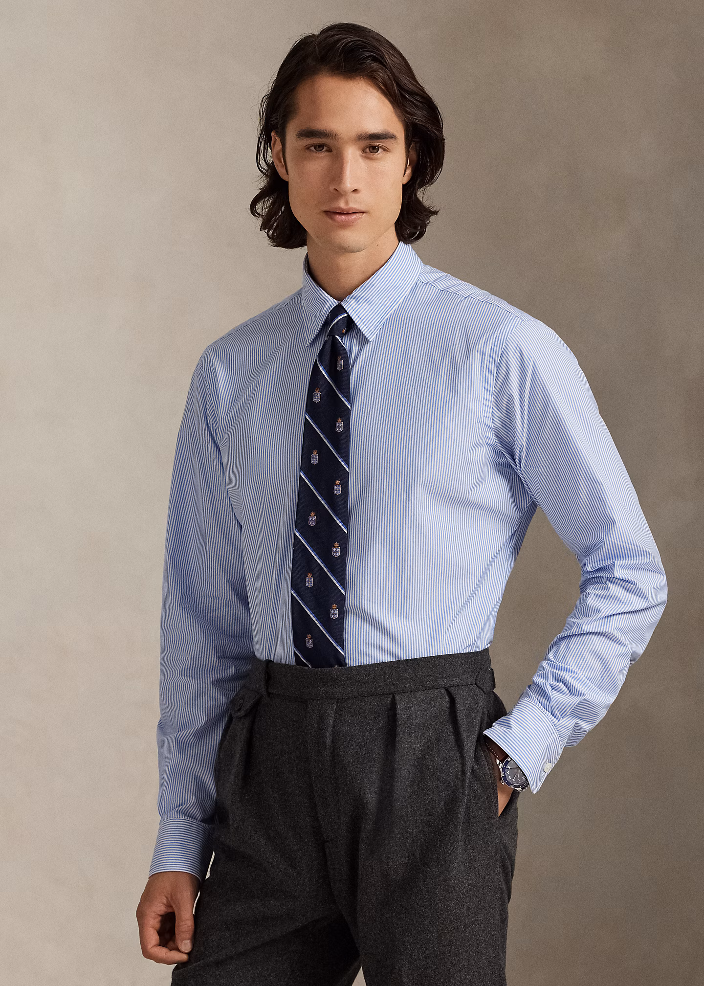 Gestreiftes Classic-Fit Popelinehemd - RALPH LAUREN OUTLET