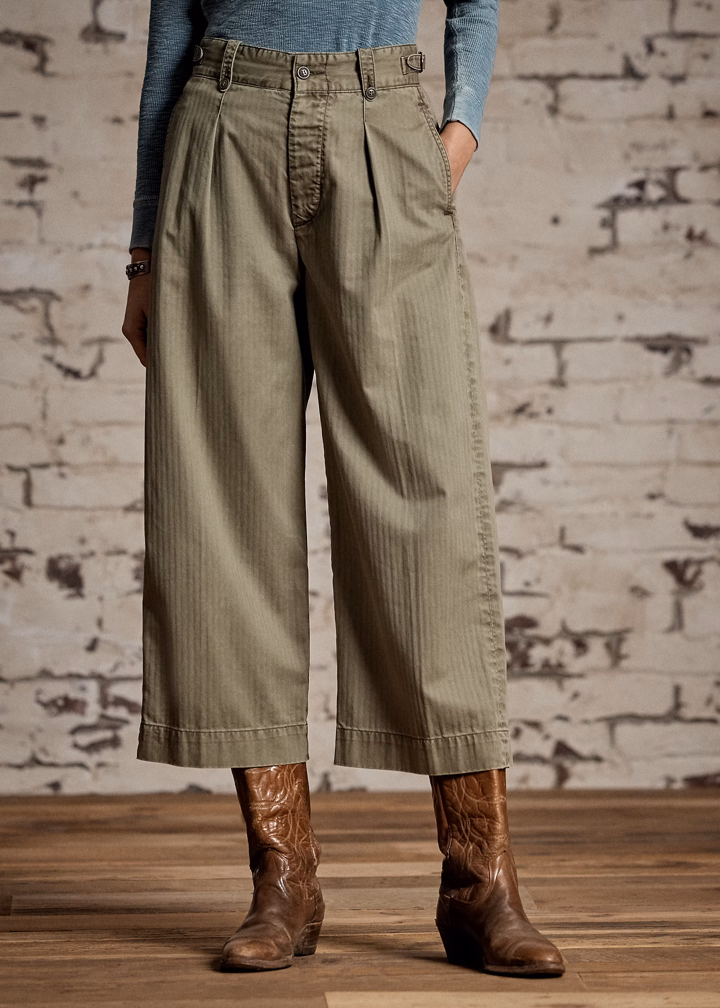 3/4-Baumwollhose mit weitem Bein - RALPH LAUREN OUTLET