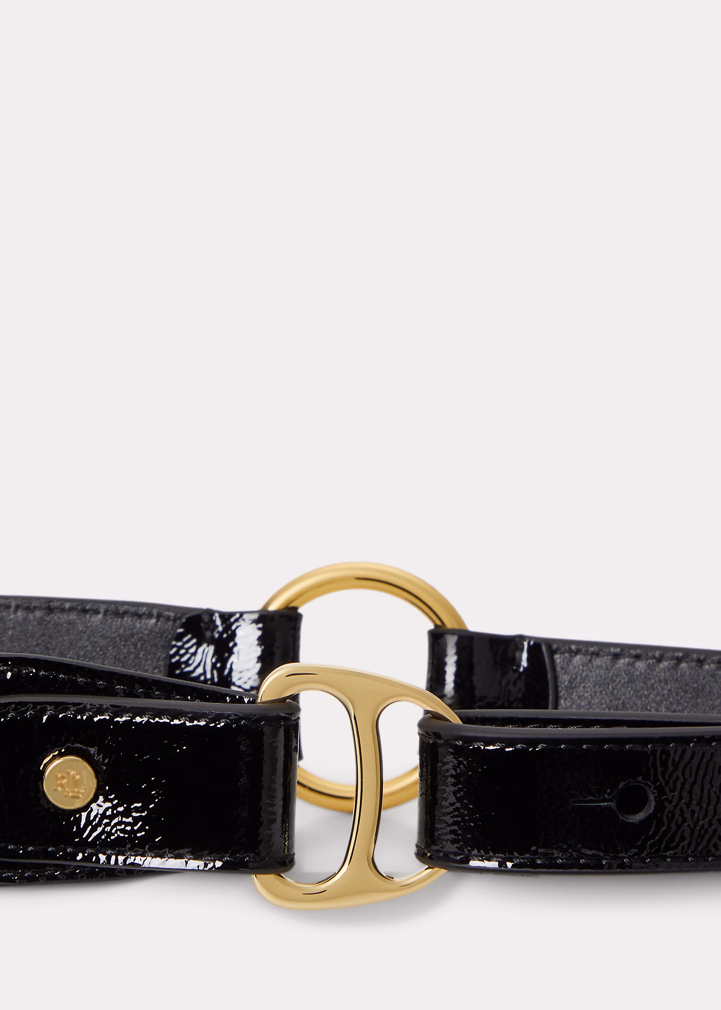 Lackledergürtel mit D-Ring im Reiterstil - RALPH LAUREN OUTLET