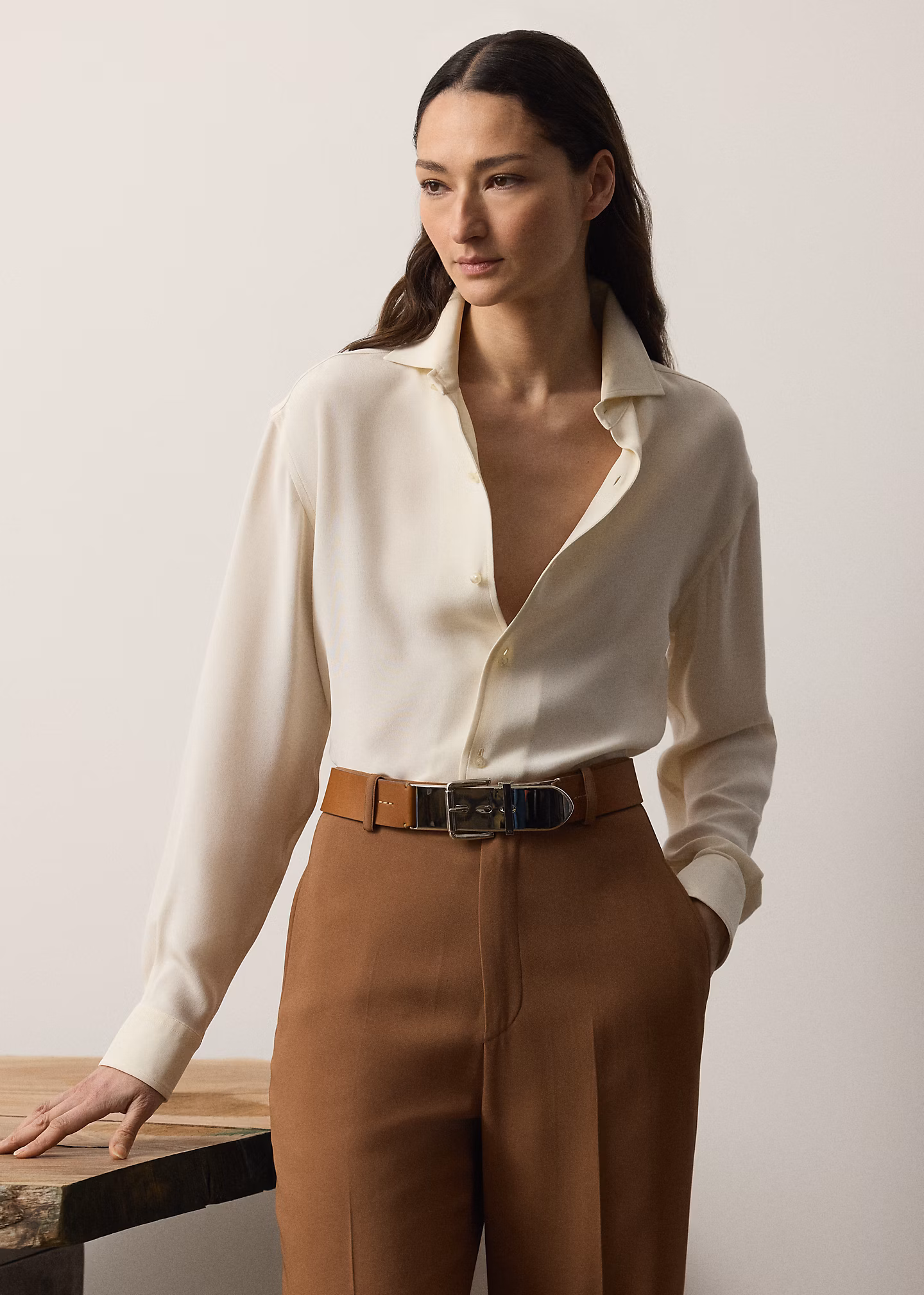 Relaxed-Fit Seiden-Marocain-Caprihemd - RALPH LAUREN OUTLET