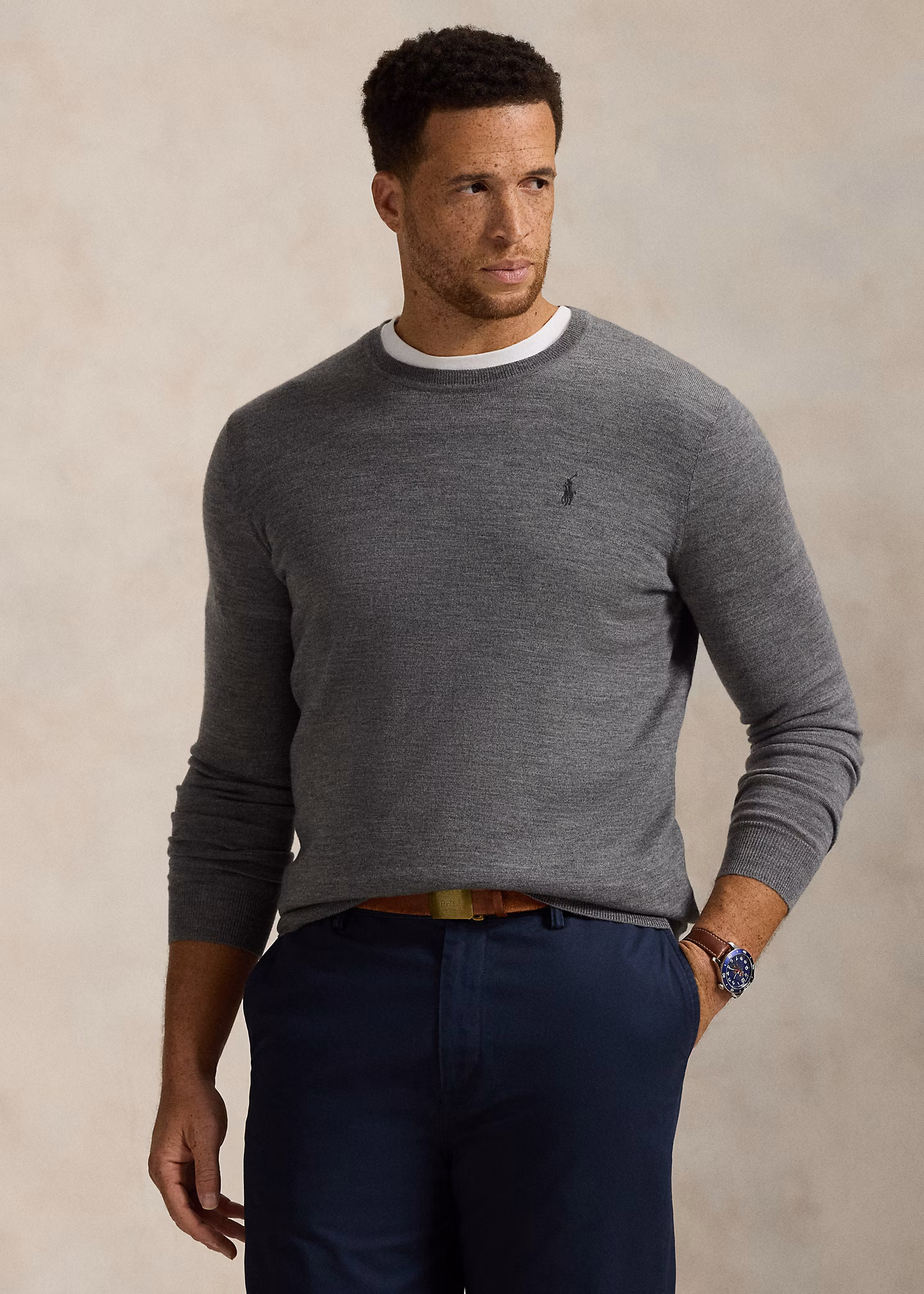 Waschbarer Rundhalspullover aus Wolle - RALPH LAUREN OUTLET