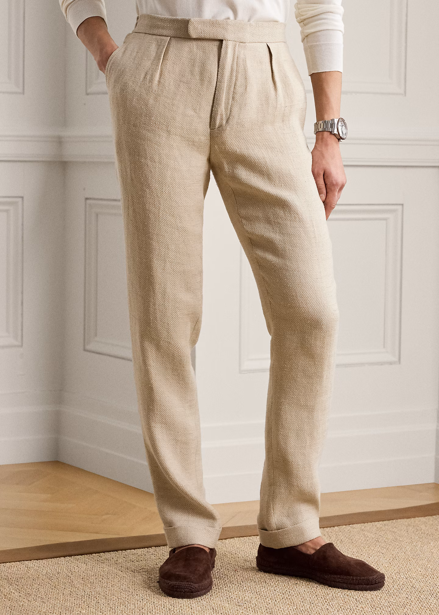 Strukturierte Hose aus Leinenmischung - RALPH LAUREN OUTLET