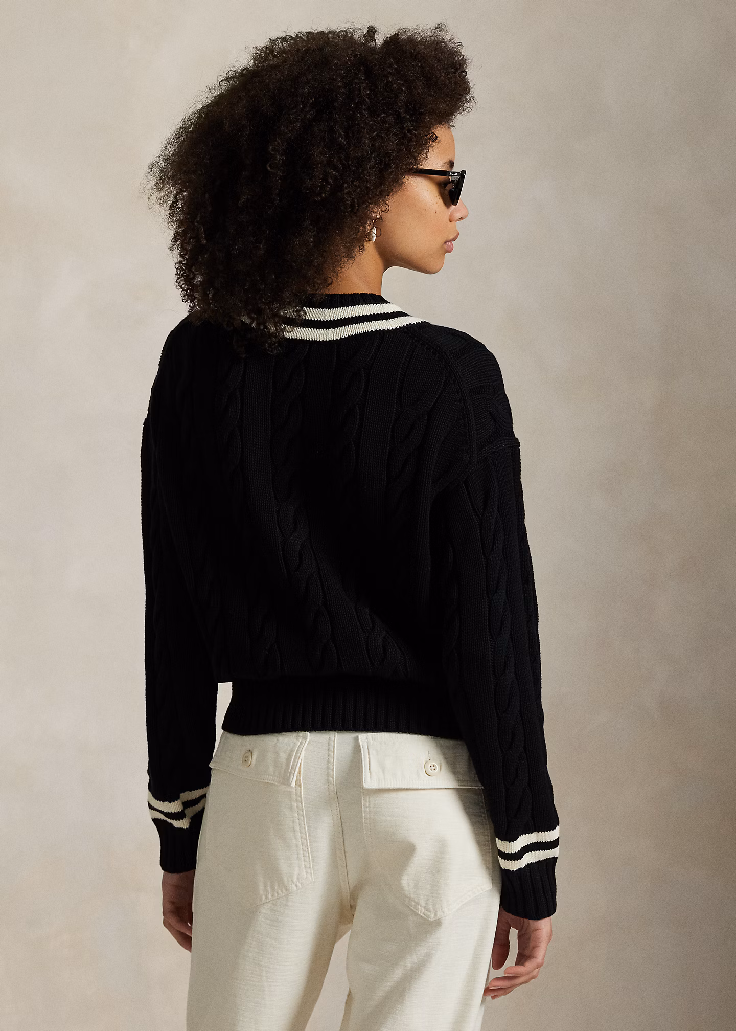 Baumwoll-Cricketpullover in Aran-Strick - RALPH LAUREN OUTLET