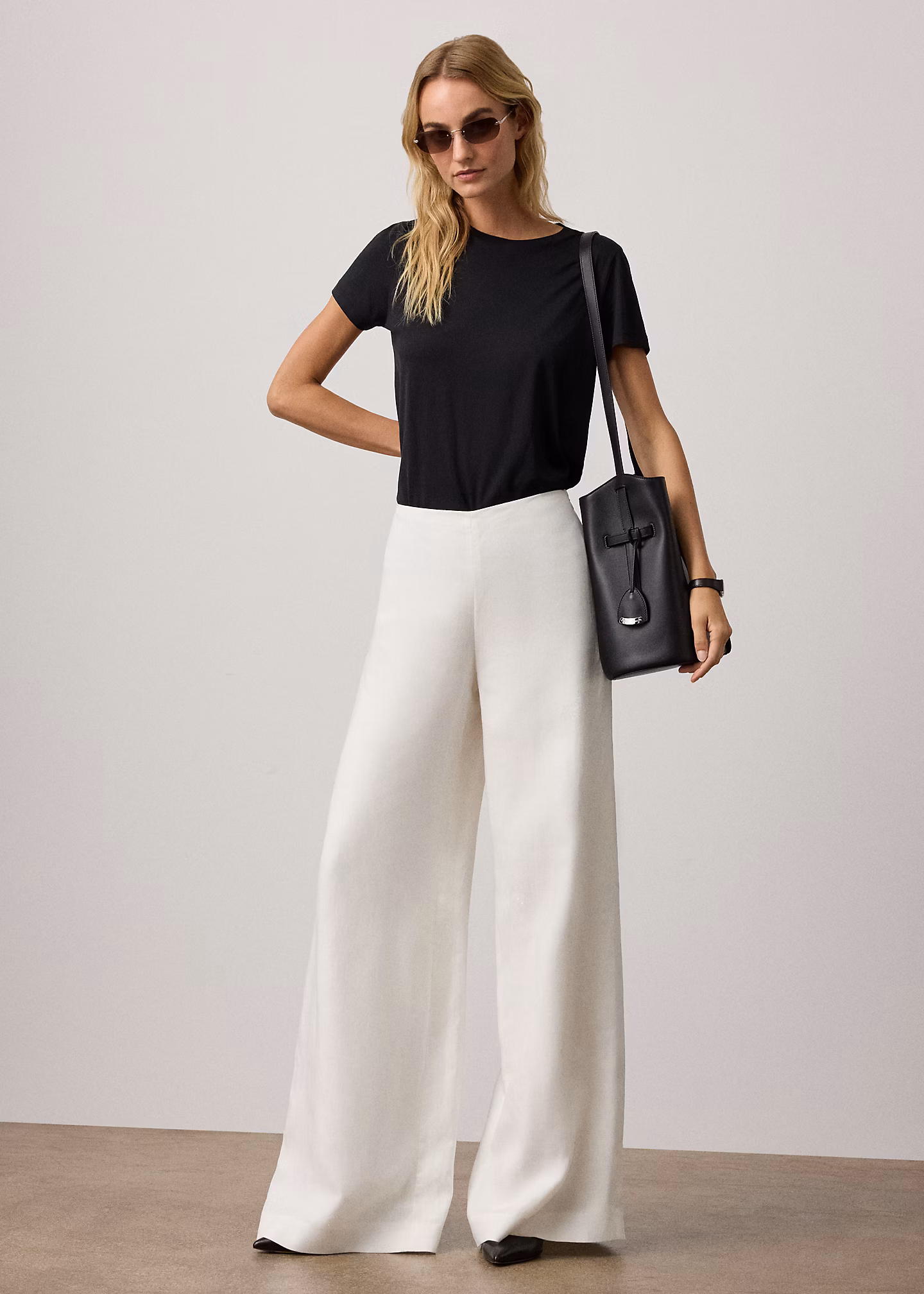 Leinenhose Daria mit weitem Bein - RALPH LAUREN OUTLET