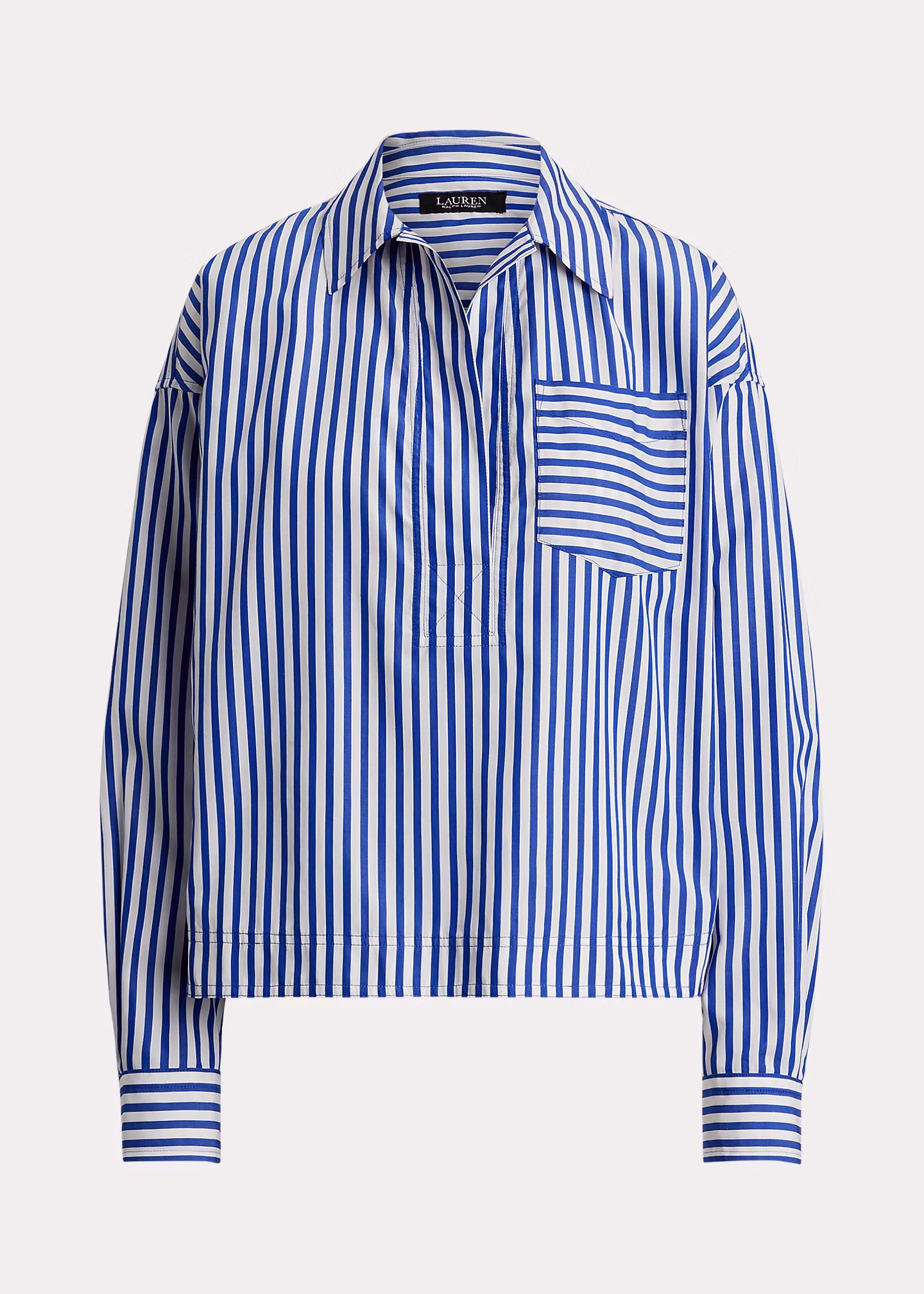 Verkürztes Baumwollhemd mit Streifen - RALPH LAUREN OUTLET