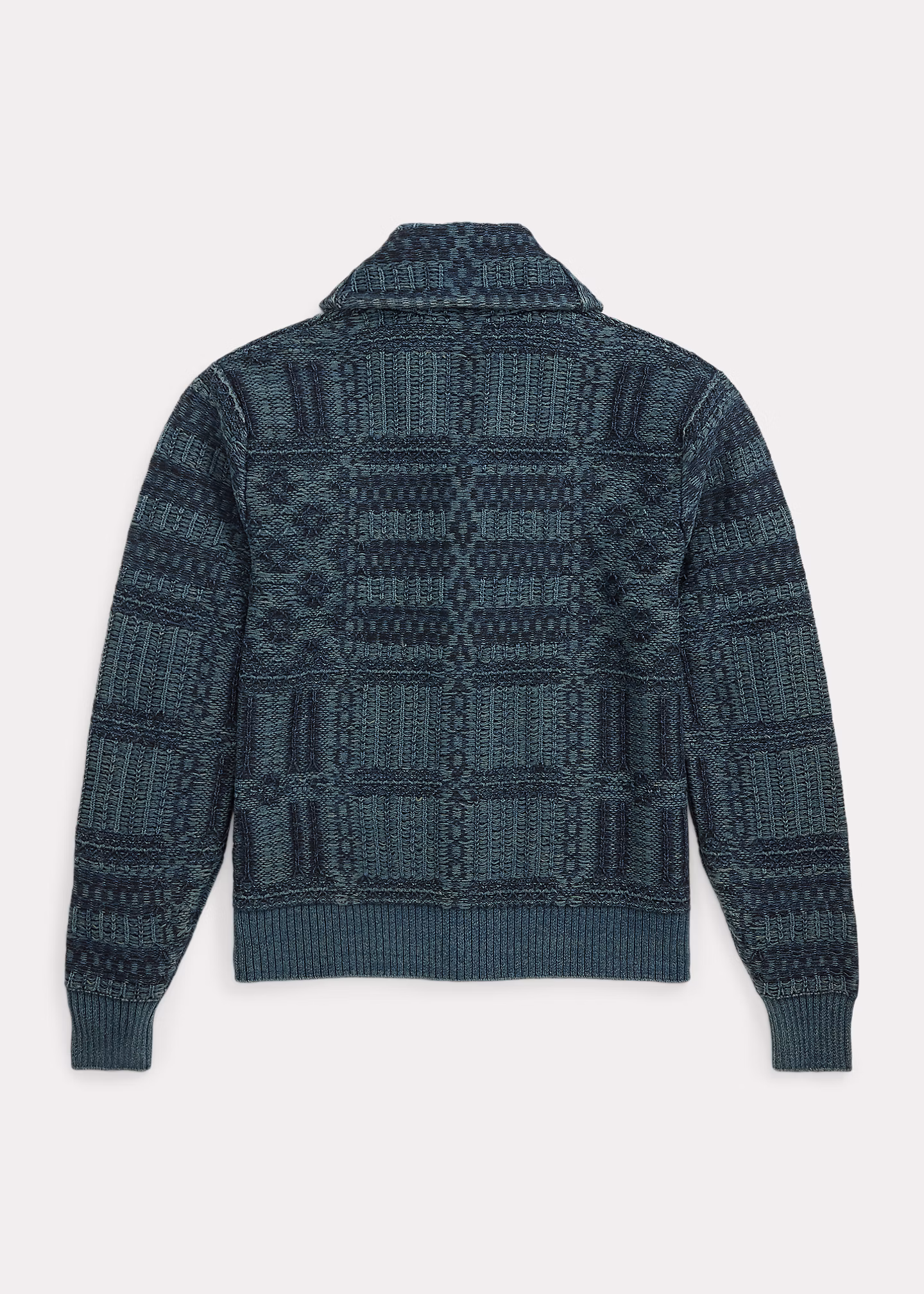 Jacquard-Baumwollstrickjacke in Indigo - RALPH LAUREN OUTLET