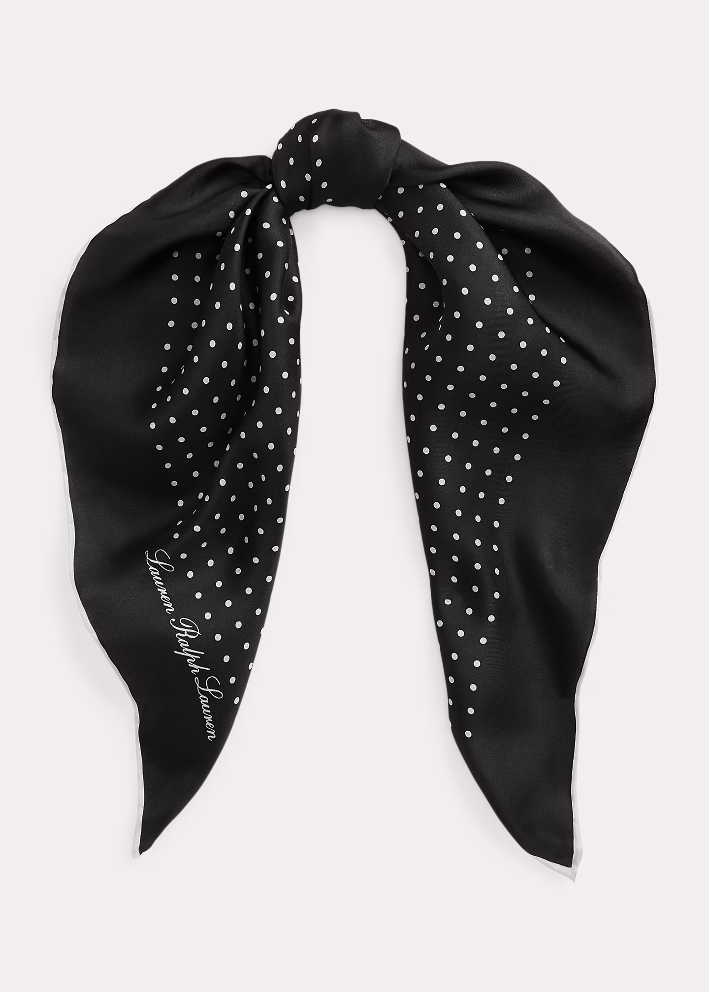 Gepunktetes Tuch aus Seidentwill - RALPH LAUREN OUTLET