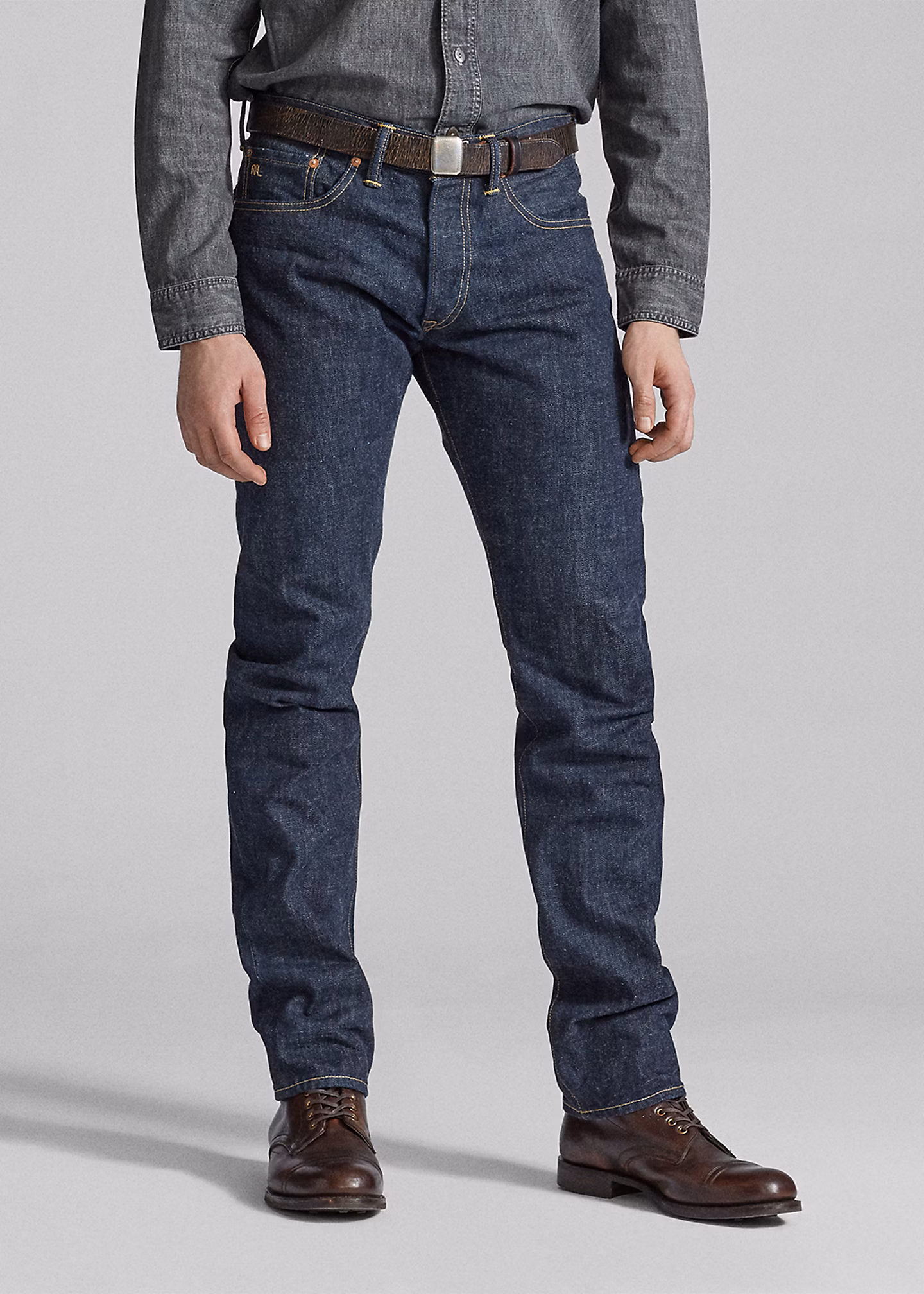 Vorgewaschene Low-Straight-Fit Jeans - RALPH LAUREN OUTLET