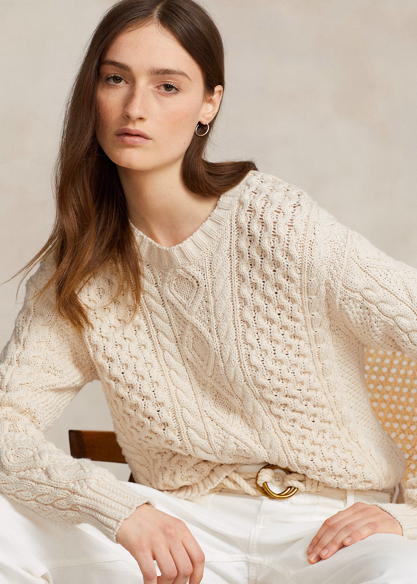 Aran-Rundhalspullover - RALPH LAUREN OUTLET