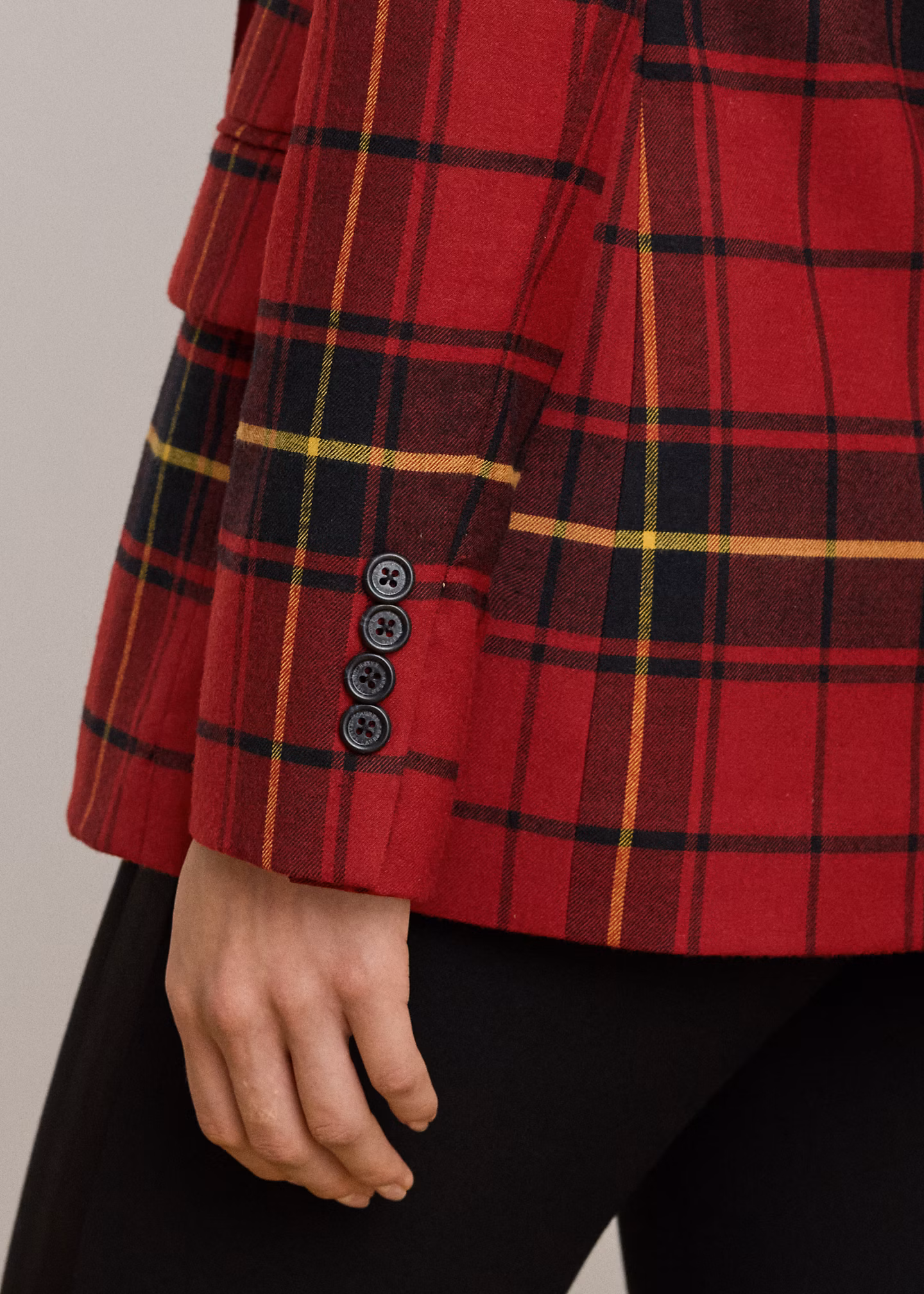 Zweireihiger Blazer mit Karomuster - RALPH LAUREN OUTLET