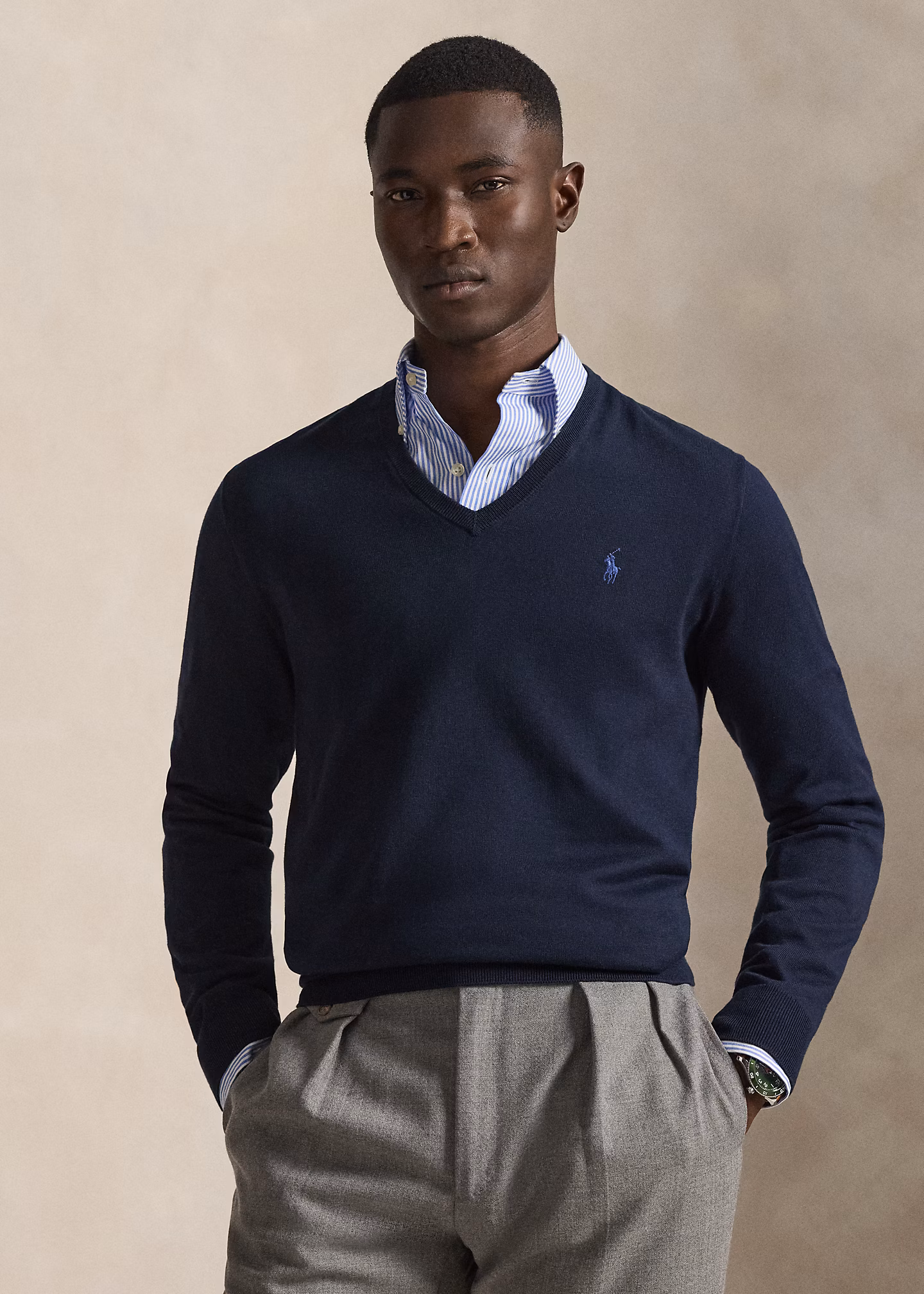 Slim-Fit Pullover mit V-Ausschnitt - RALPH LAUREN OUTLET