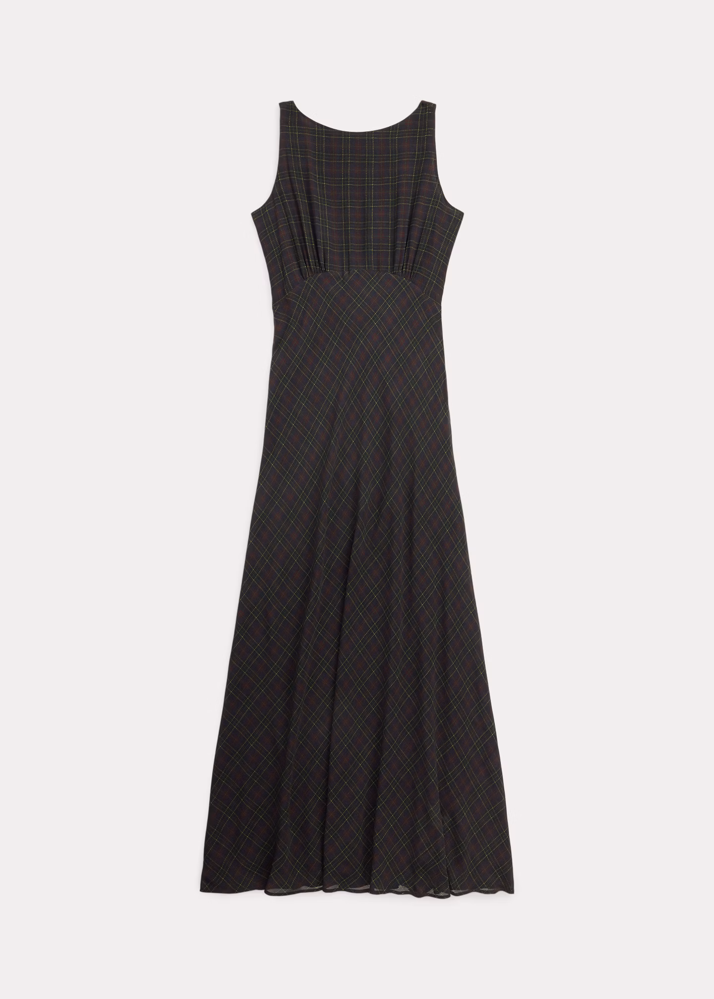 Kariertes Kleid aus Seidengeorgette - RALPH LAUREN OUTLET