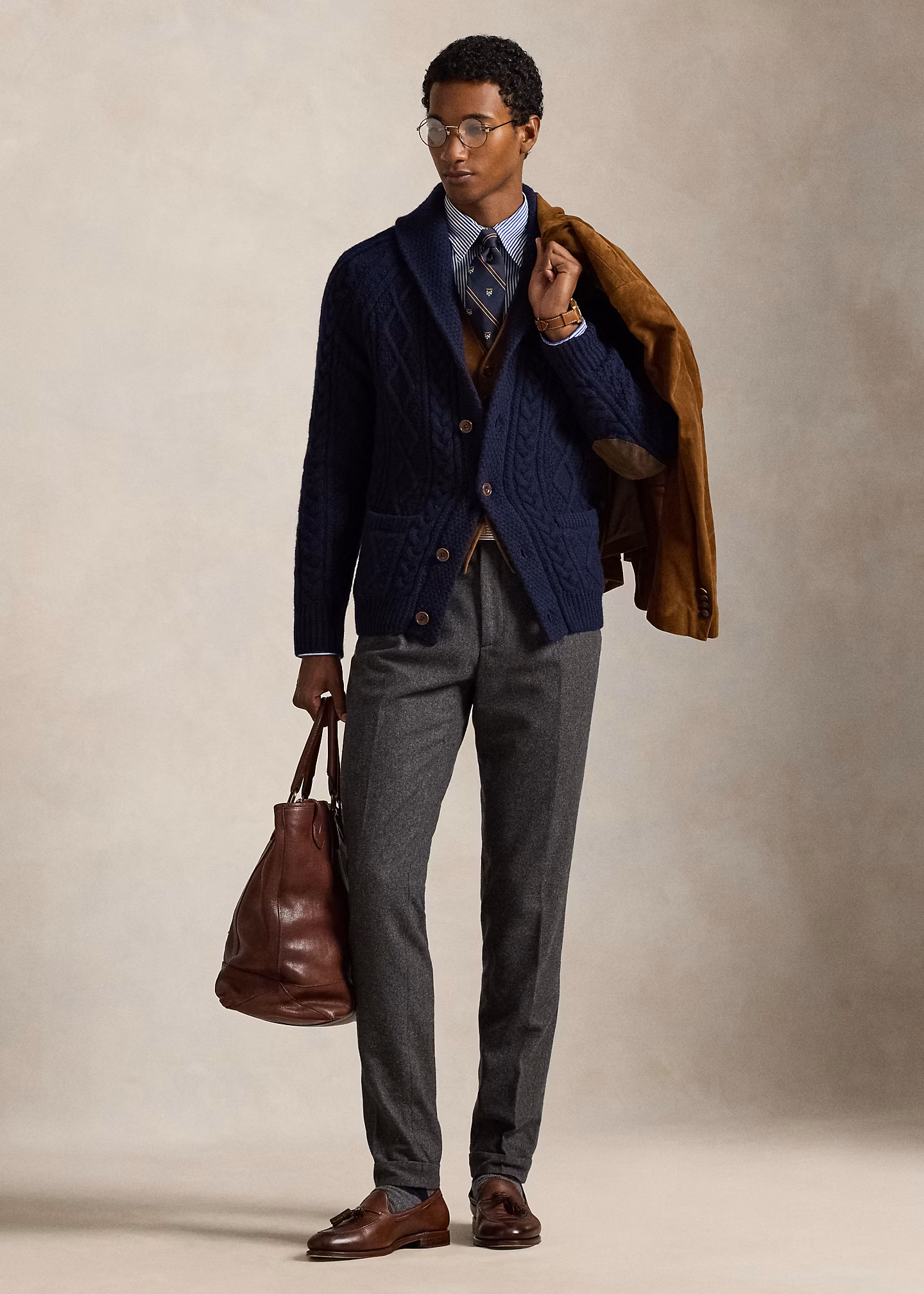 Woll-Alpaka-Strickjacke mit Aufnähern - RALPH LAUREN OUTLET