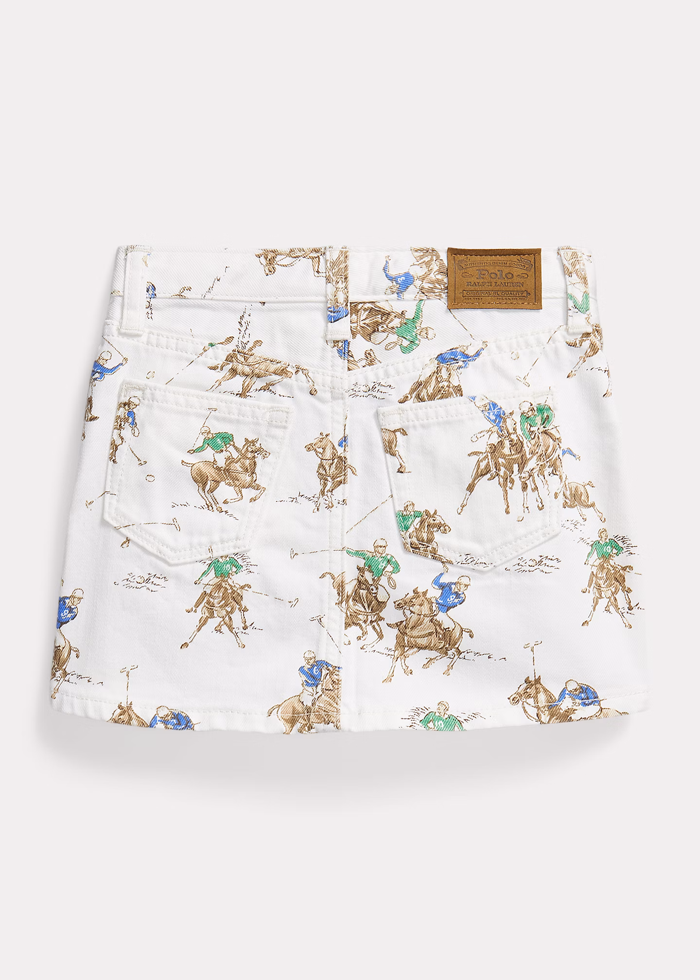 Baumwolldenim-Rock mit Reiter-Druck - RALPH LAUREN OUTLET