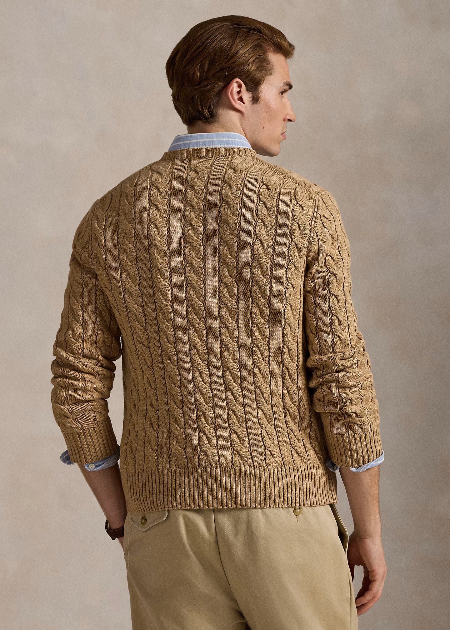 Baumwollpullover mit Zopfmuster - RALPH LAUREN OUTLET