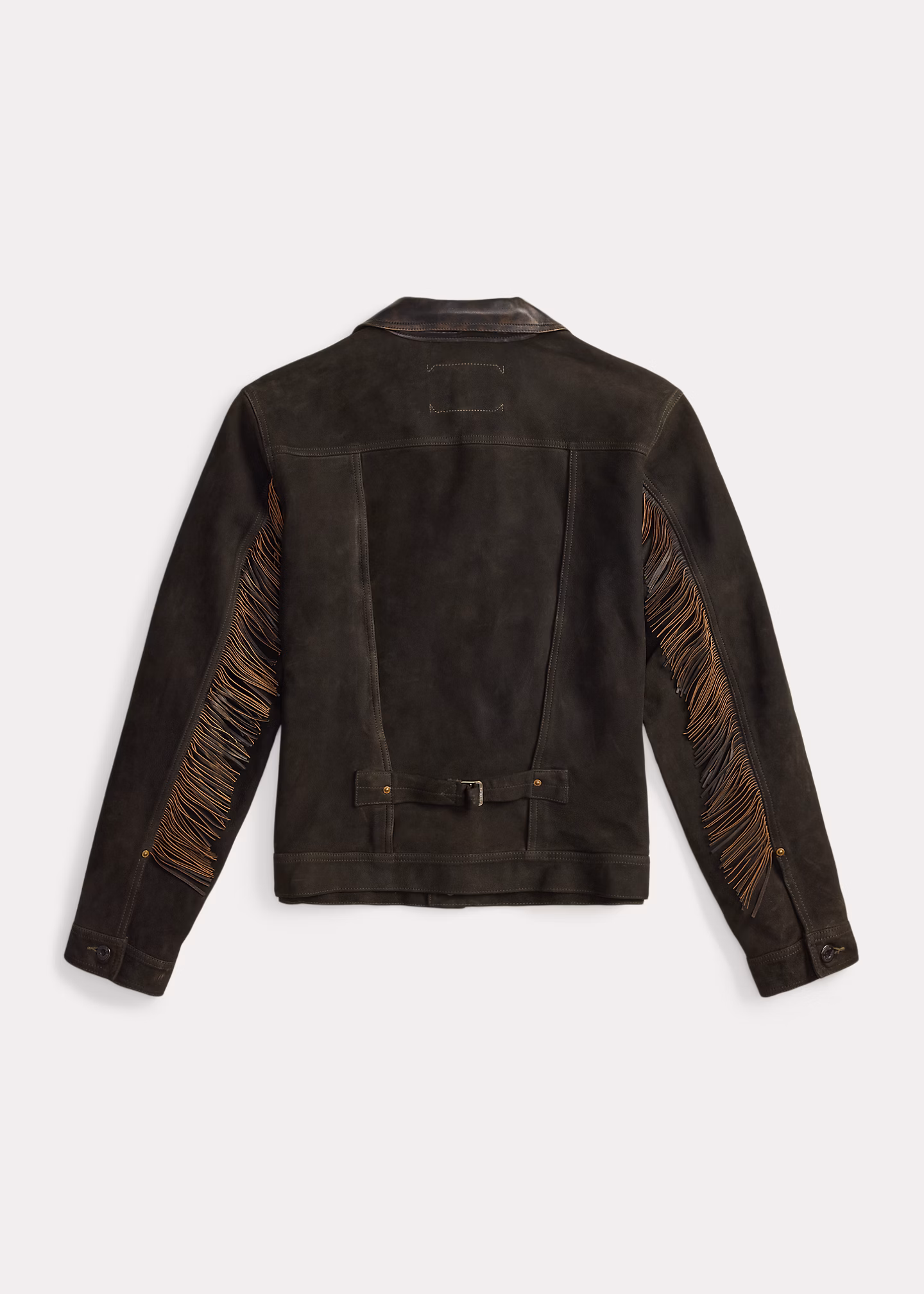 Wildlederjacke mit Lederbesatz - RALPH LAUREN OUTLET