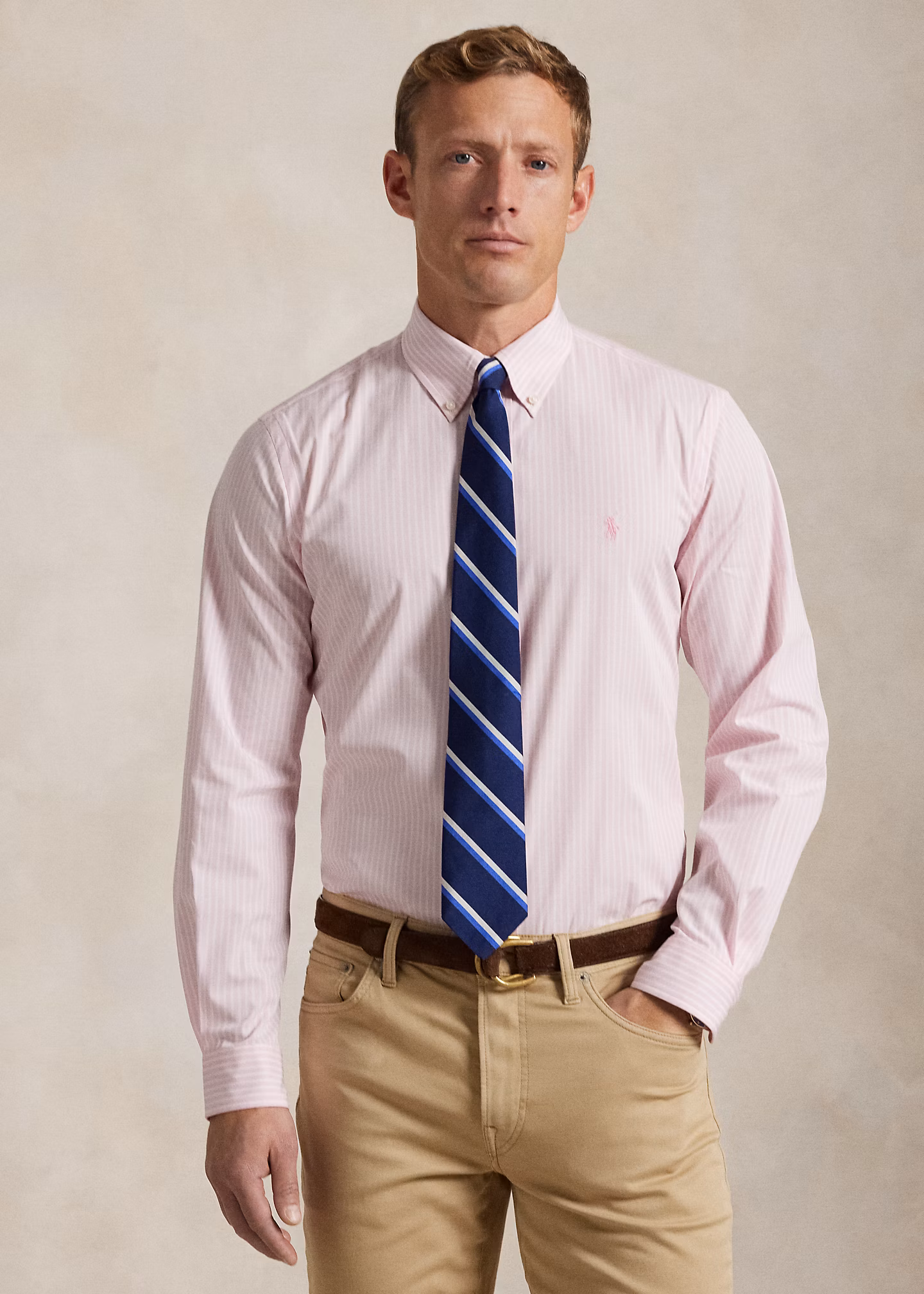 Gestreiftes Custom-Fit Hemd aus Popeline - RALPH LAUREN OUTLET