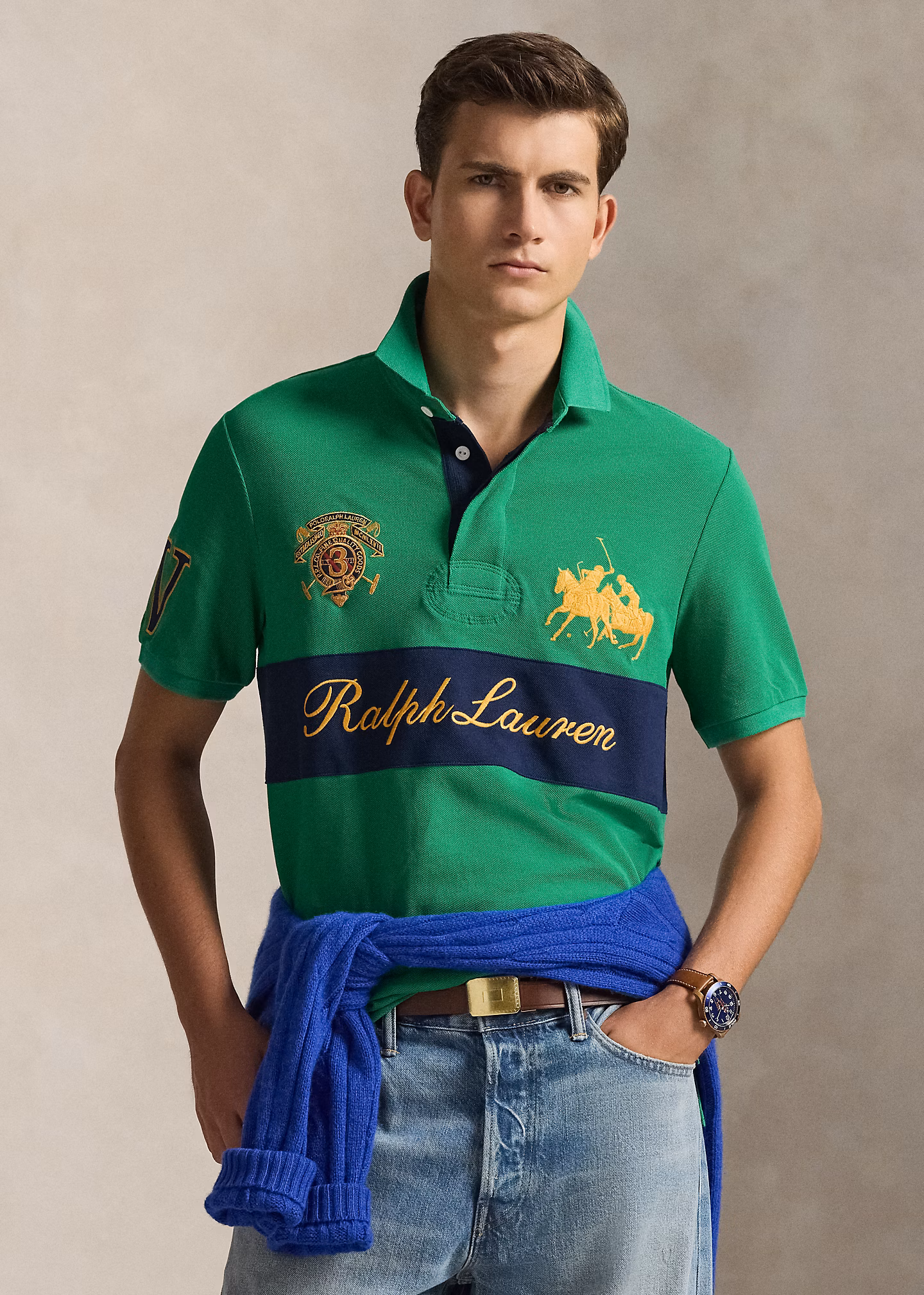 Classic-Fit Piqué-Poloshirt mit Wappen - RALPH LAUREN OUTLET