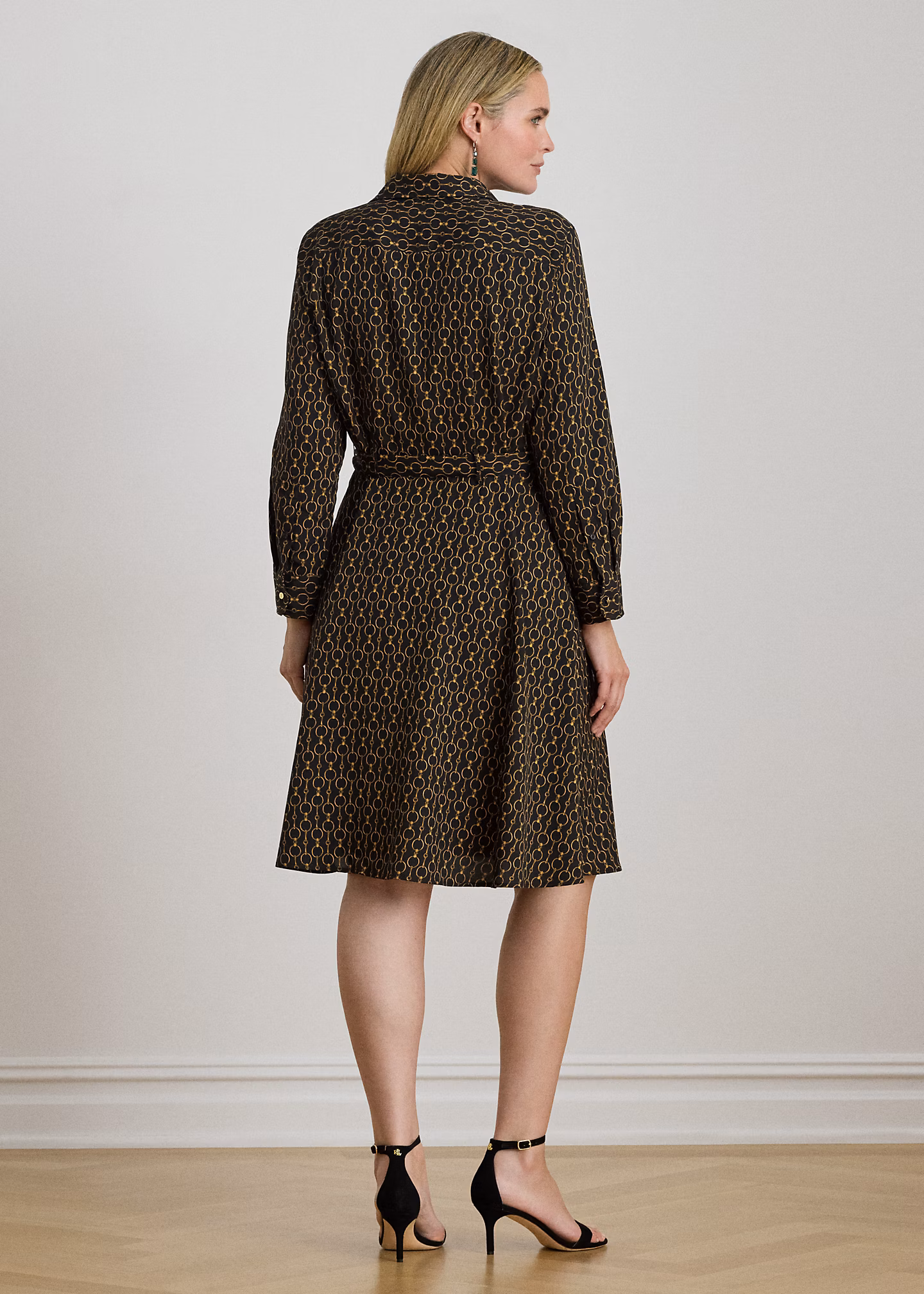 Crêpe-Hemdkleid mit Kettenmuster - RALPH LAUREN OUTLET